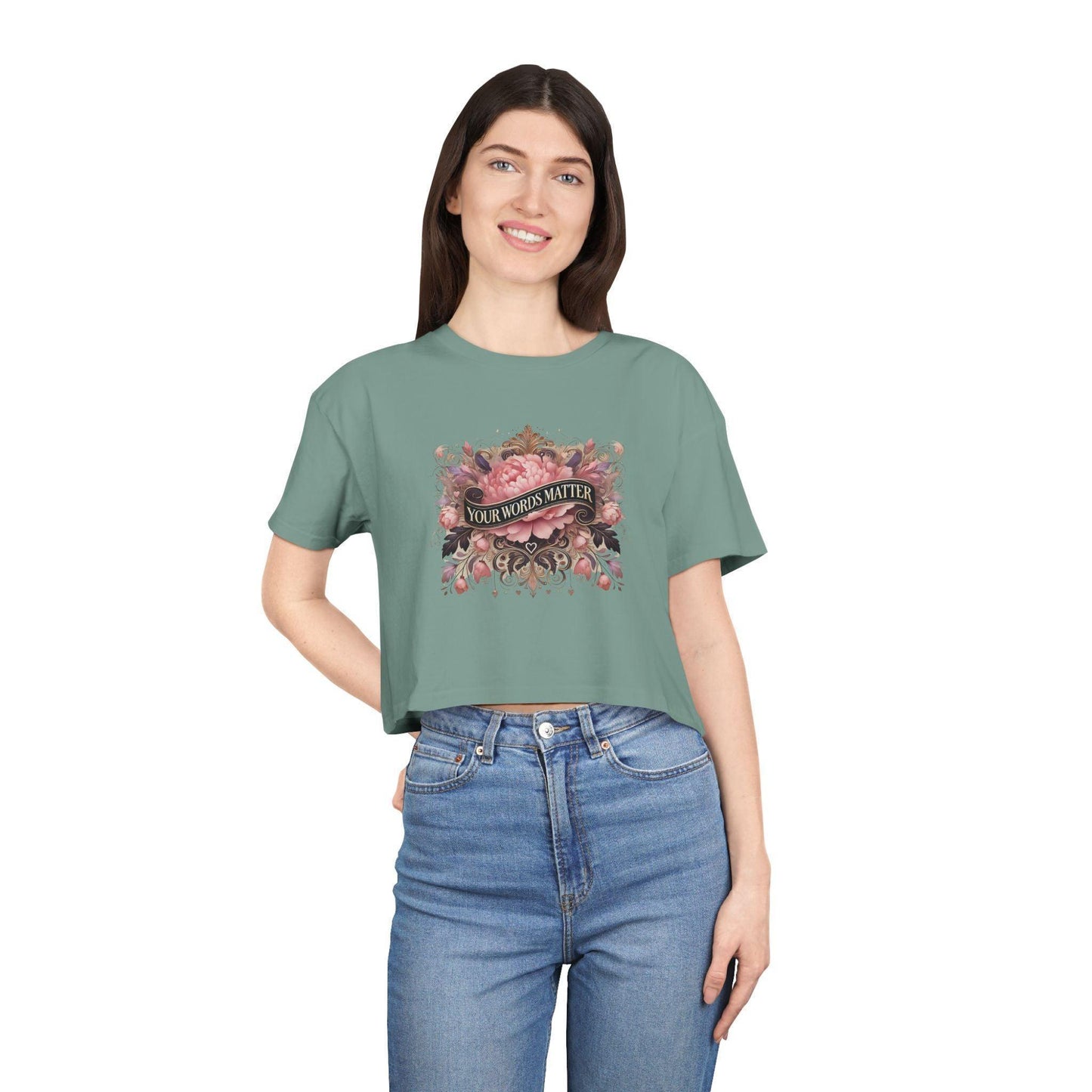 ๐ผ Your Words Matter ๐ฌ Women's Crop Tee ๐ธ - Whippie's
