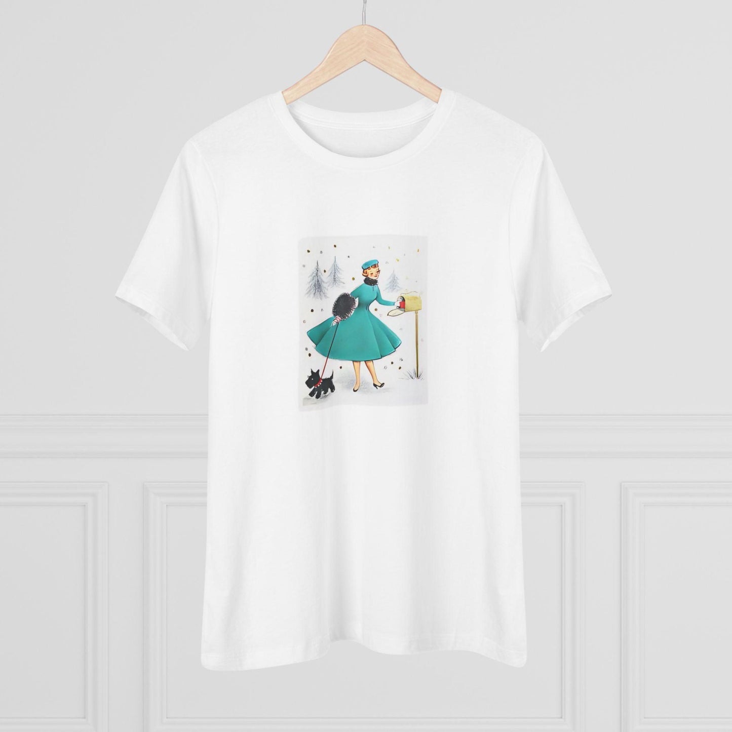 Retro Christmas Mailbox Check - Women's Softstyle Tee - Whippie's