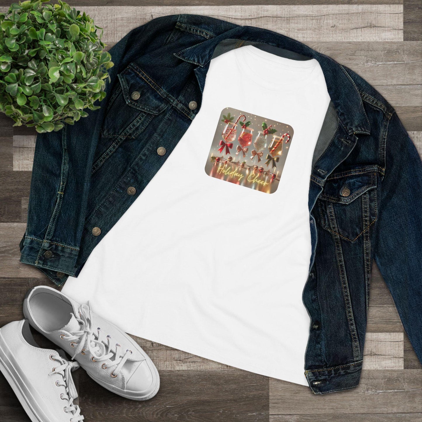 Holiday Cheer - Sip, Smile, Repeat 🥂🎄 - Women's Softstyle Tee - Whippie's