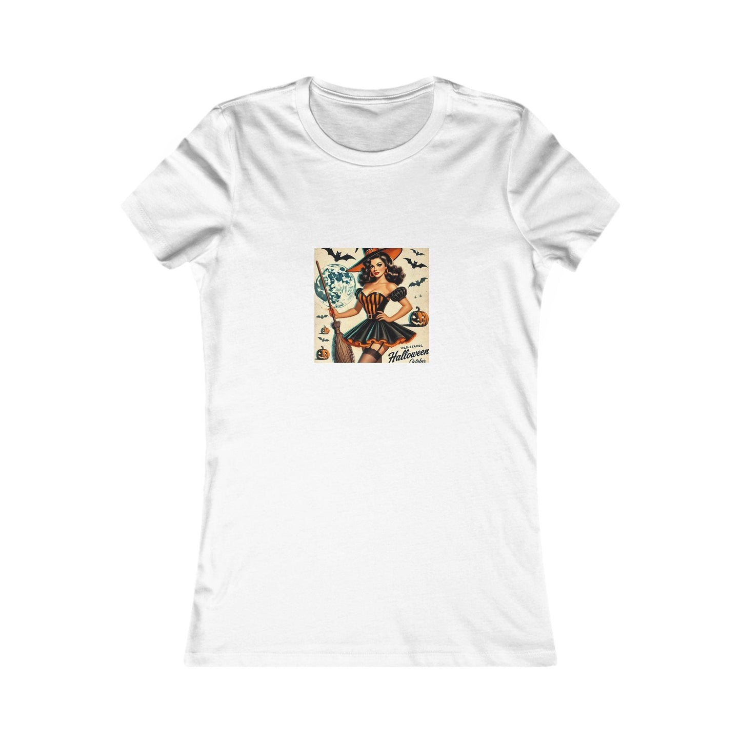 Bewitching Retro Women's Favorite Tee - Fly High, Witchy Woman! 🧙♀️🌙 - Whippie's