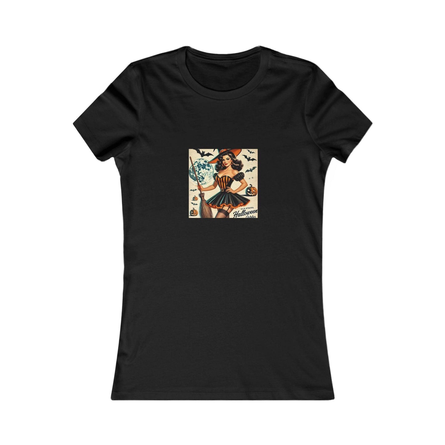 Bewitching Retro Women's Favorite Tee - Fly High, Witchy Woman! 🧙♀️🌙 - Whippie's