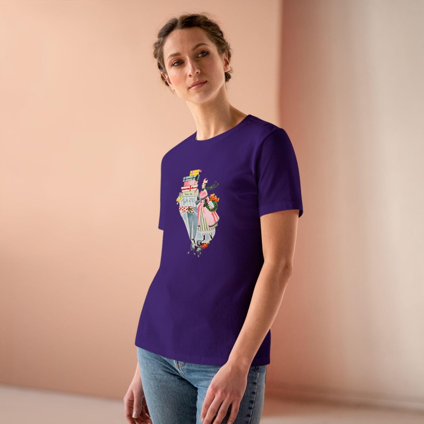 🎁 From the Two of Us! 🎄 Women's Tee ✨ Spread vintage holiday cheer! - Whippie's