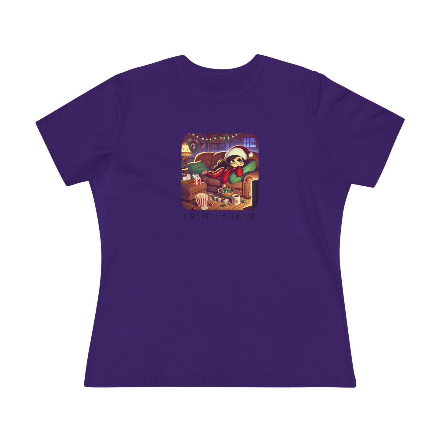🎅🍿 'Tis the Season to Binge All the Classics! 🎄🎁 - Women's Softstyle Tee - Whippie's