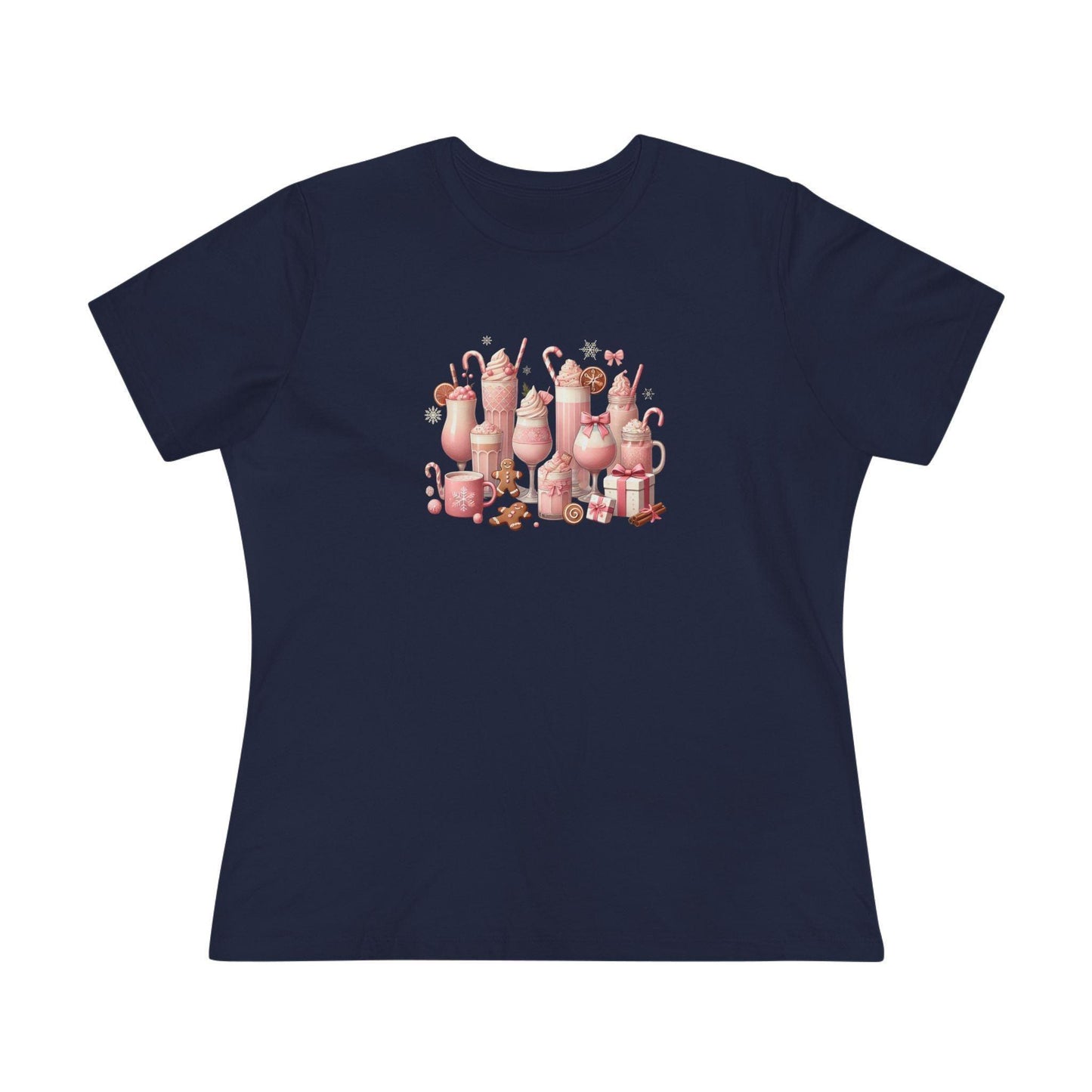💖☕ Pretty in Pink Holiday Coffee ❄️🎀 - Women's Softstyle Tee - Whippie's