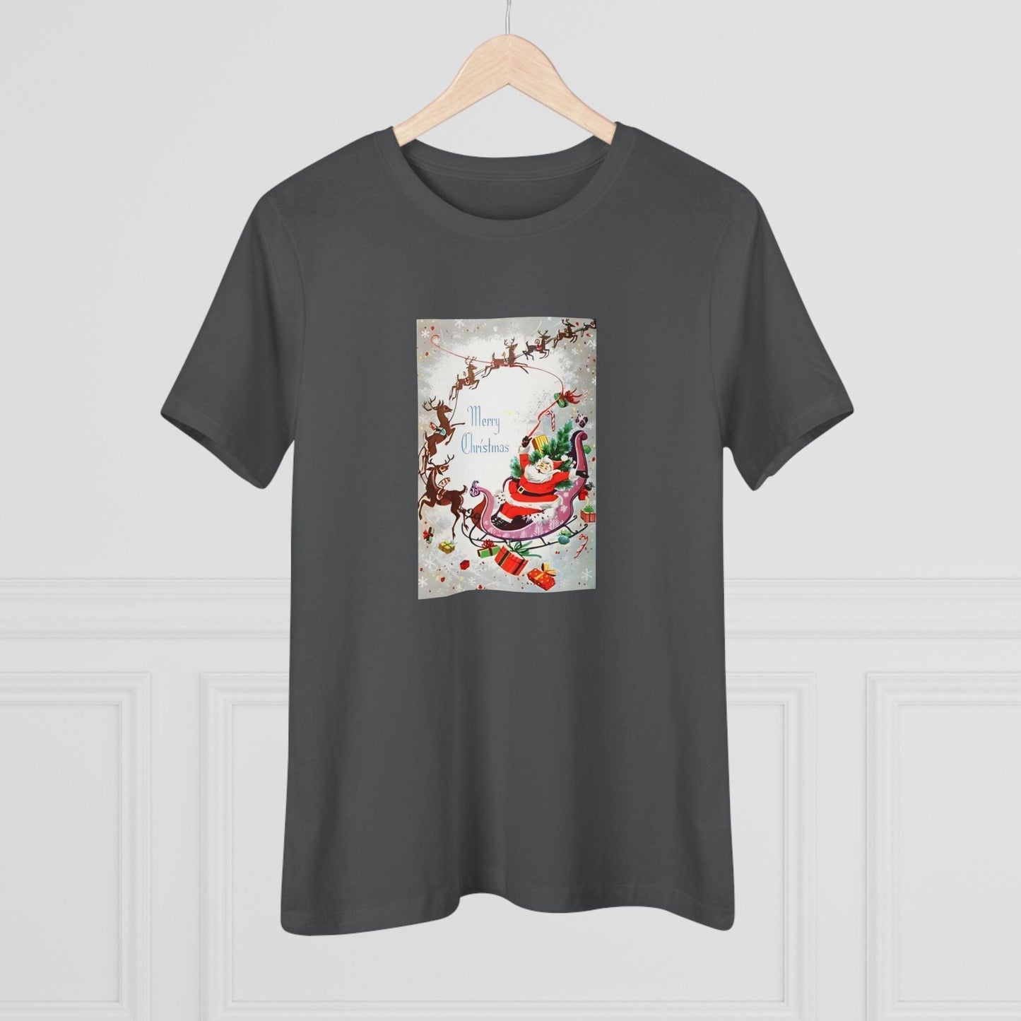 Merry Christmas - Santa and His Sleigh - Women's Tee - Whippie's