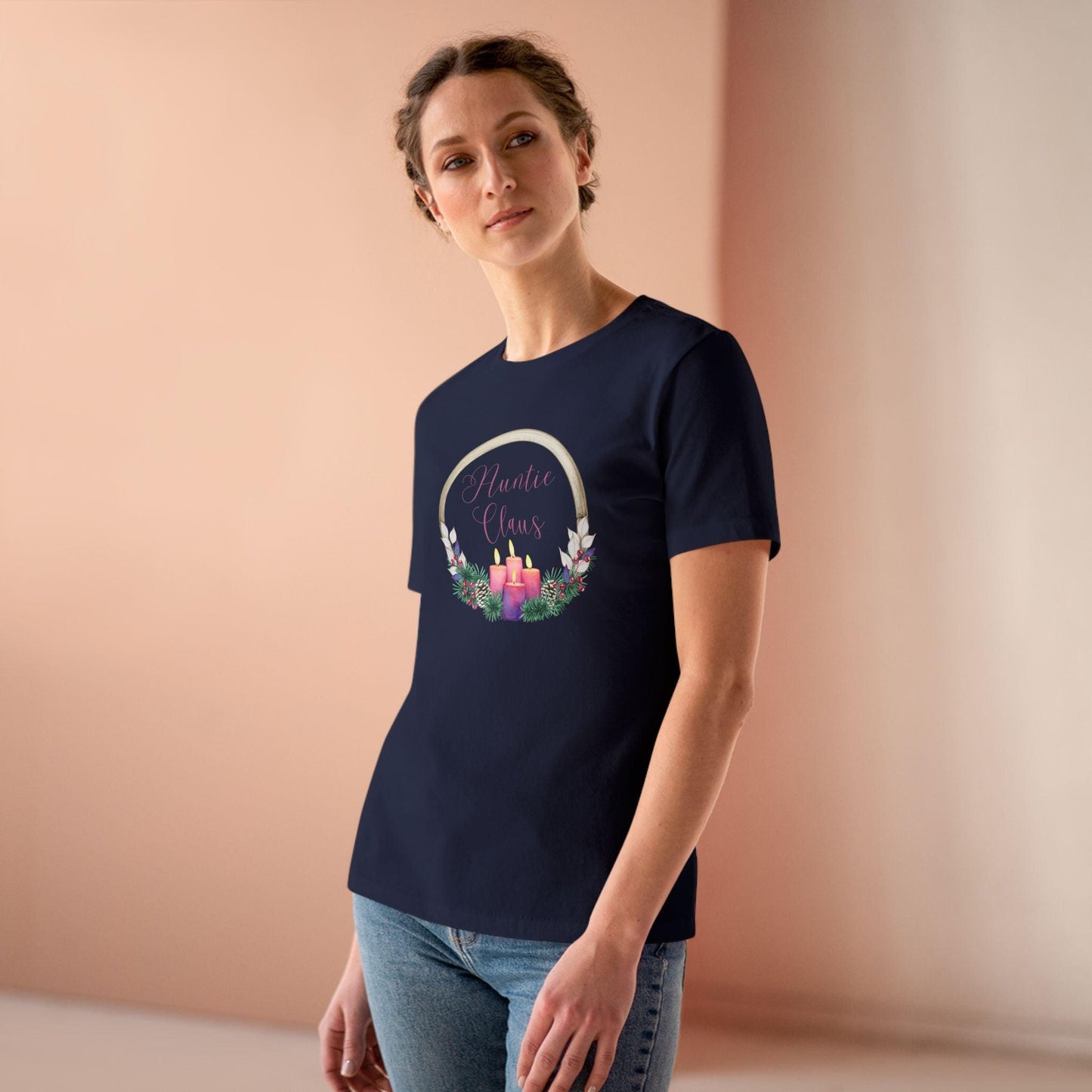 Auntie Claus - Christmas Cheer! 🤶🎄 Women's Softstyle Tee - Whippie's