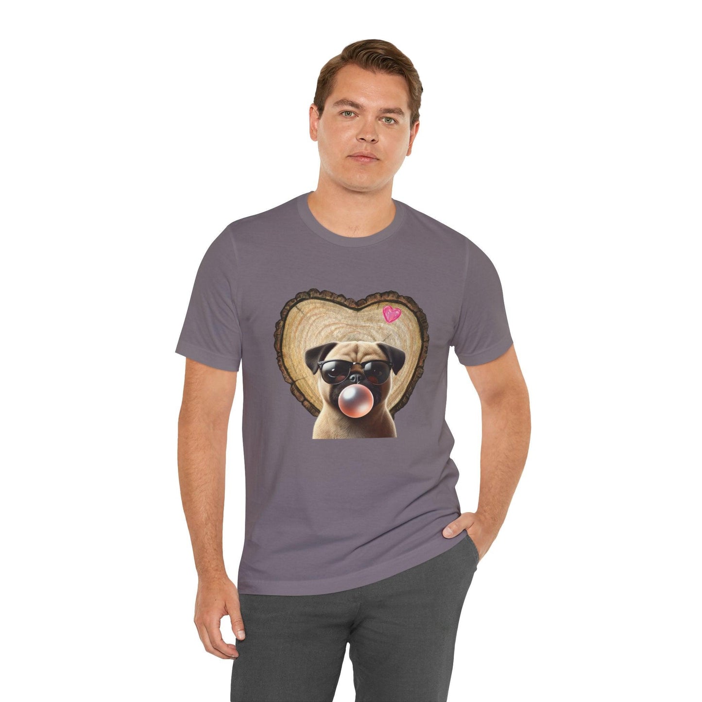 Pug Love - Unisex Jersey Tee - 🐶💕 Spread the Love with a Bubbly Pug! 💕🐶 - Whippie's