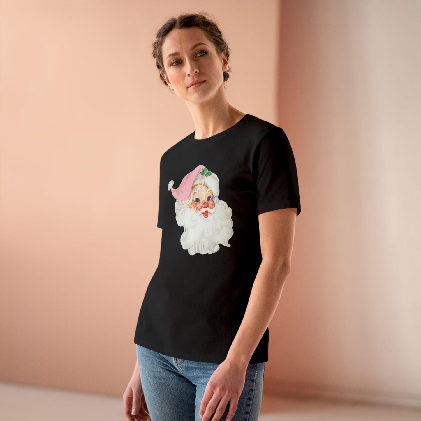Blue-Eyed Santa Tee - Santa's Got the Blues (and We Love It!) 💙🎅 - Women's Softstyle Tee - Whippie's