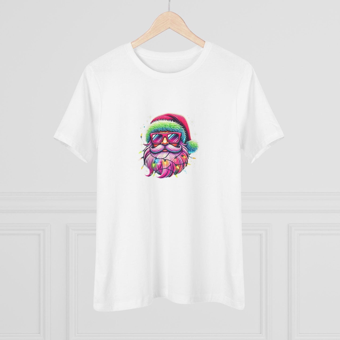 Shine Bright Like Santa! Merry and Bright! 🎅🏻✨🌈 - Women's Softstyle Tee - Whippie's