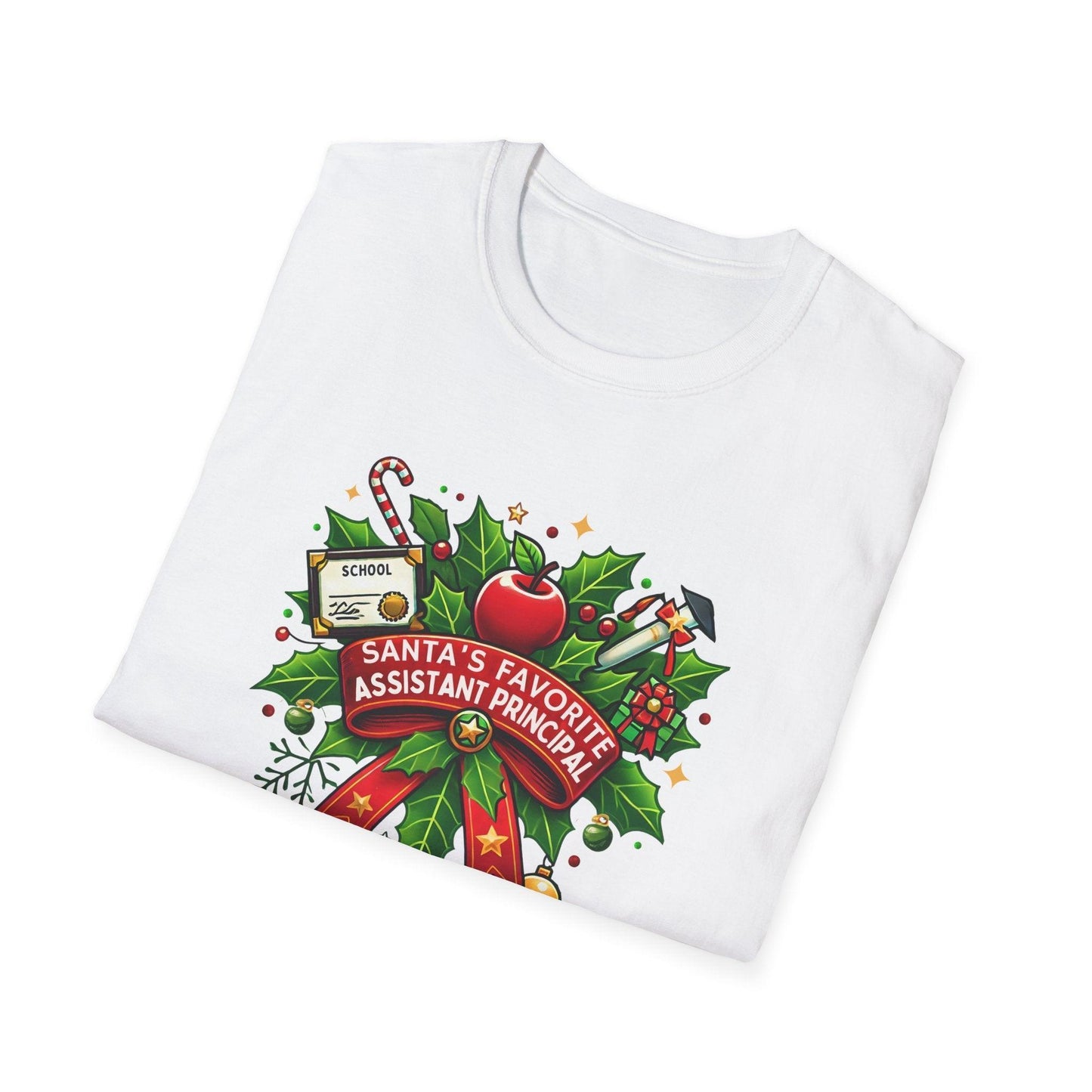 Santa's Favorite Assistant Principal Unisex Tee 🍎🎅 - Whippie's