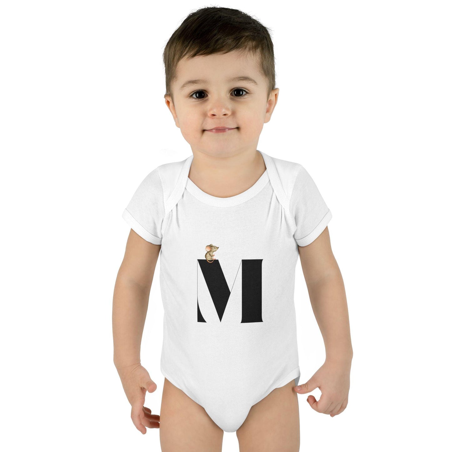 Alphabet Adventures: Letter M - Mini Mouse Baby Onesie M is for Mini Mouse! - Whippie's