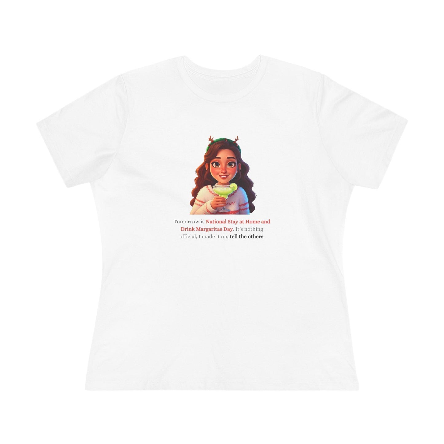 Margarita Day, It's Official (Because I Said So!) - Christmas Cheer 🍹 - Women's Cotton Tee 🍹 - Whippie's