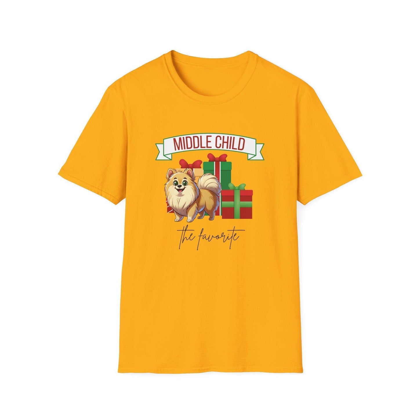 Middle Child, The Favorite 🎁🐶 Pomeranian - Unisex Tee! 🎁👑 - Whippie's