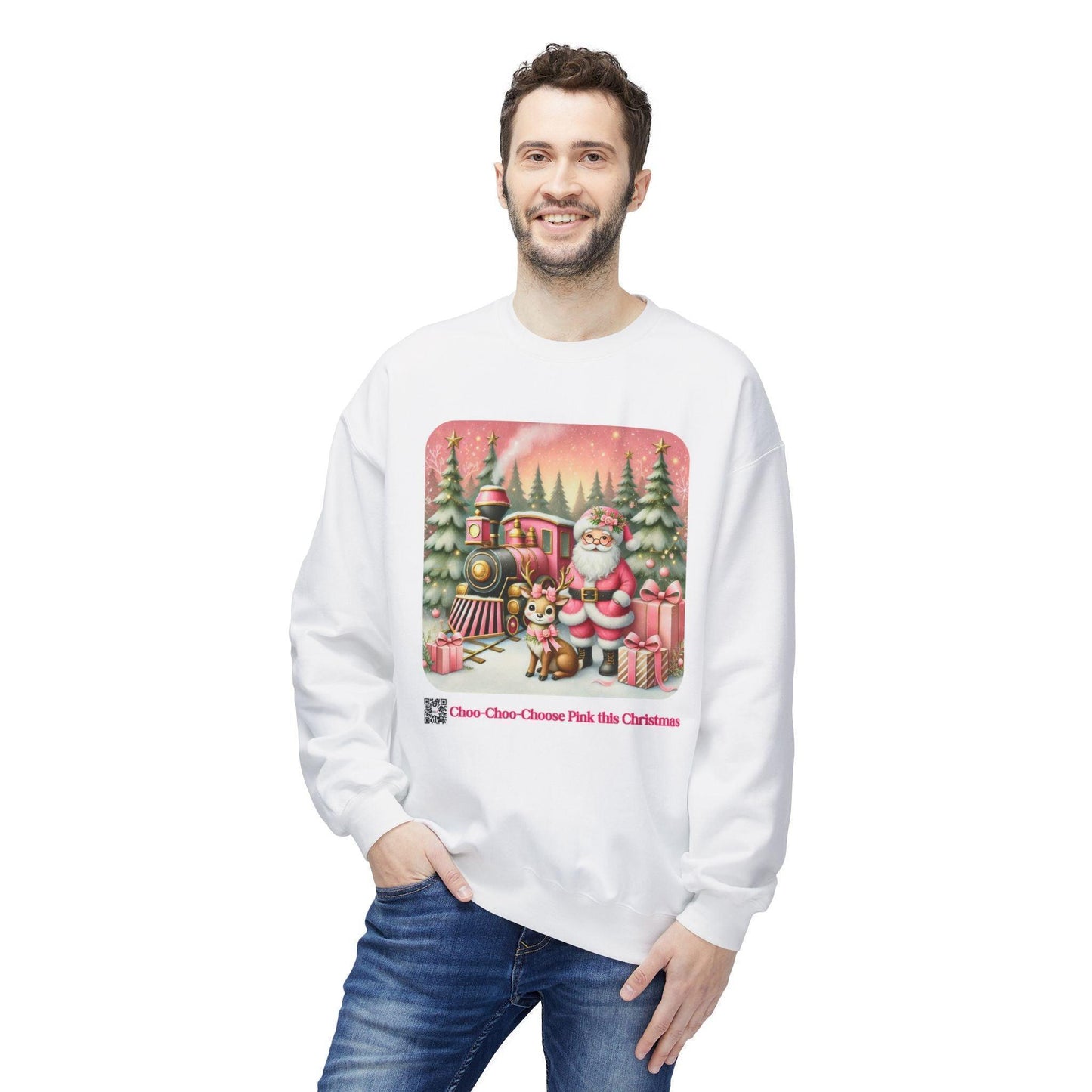 💖 Choo-Choo Choose Pink 🚂 Unisex Fleece Sweatshirt 🎁 - Whippie's