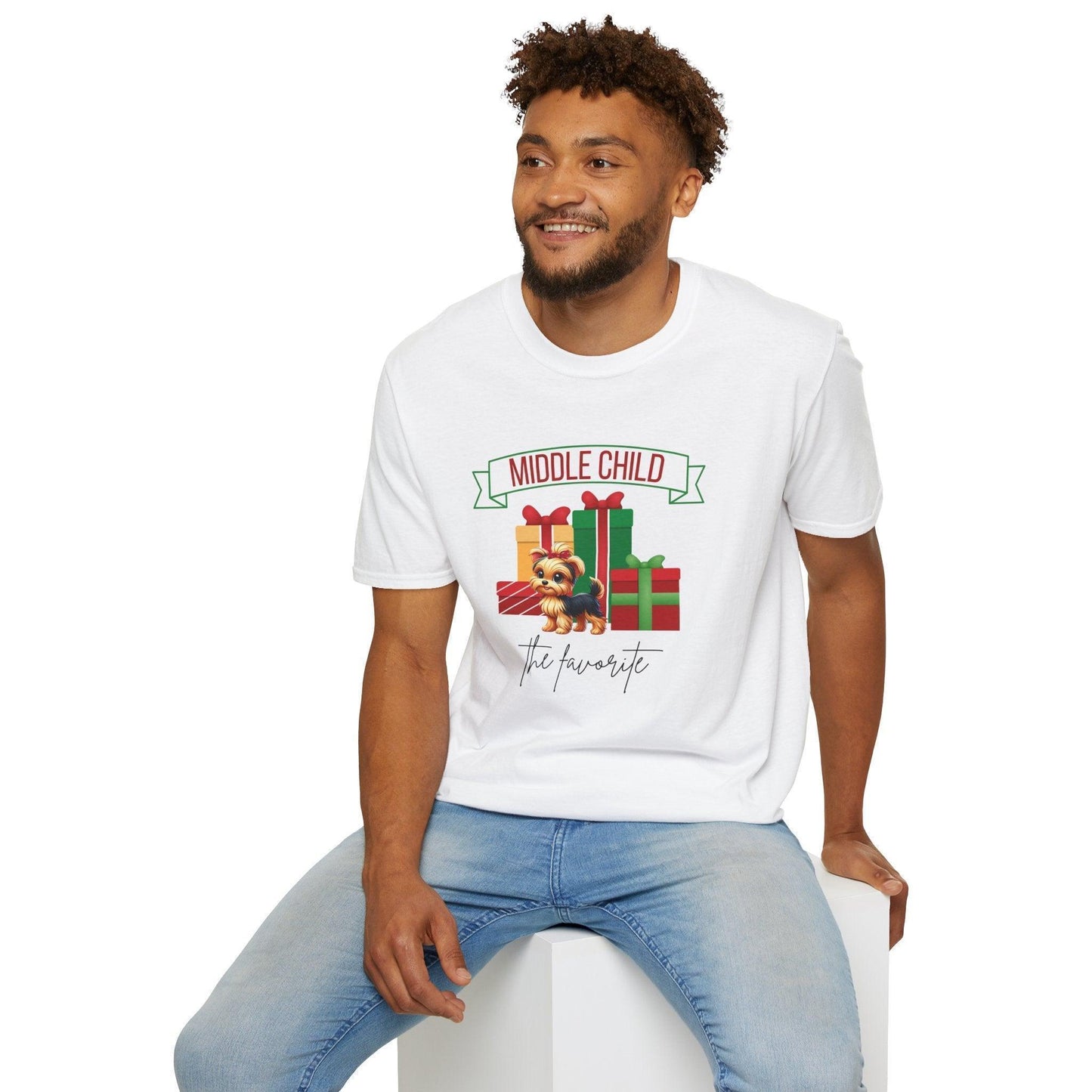 Middle Child, The Favorite 🎁🐶 Yorkie - Unisex Tee! 🎁👑 - Whippie's