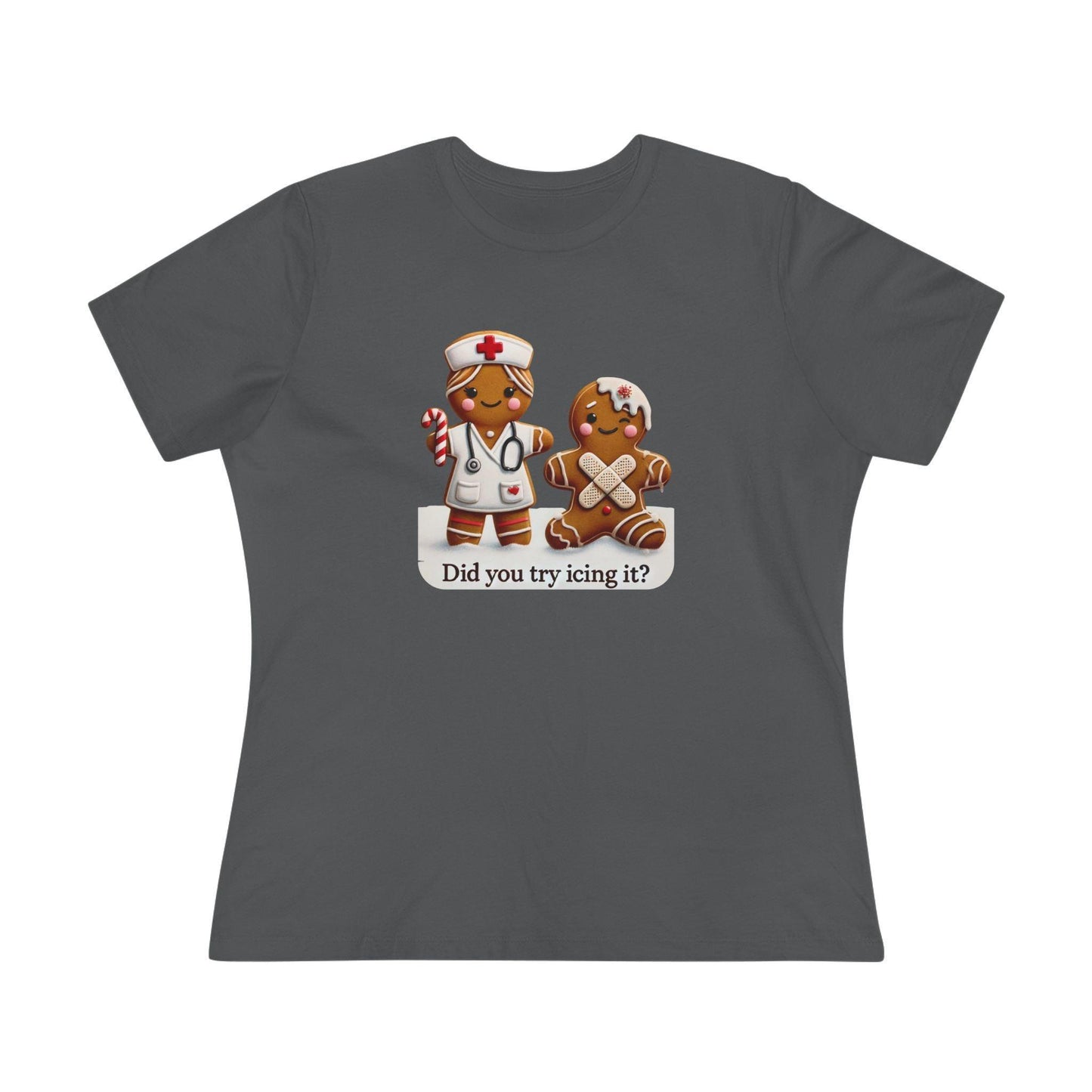 🍪🩹 "Did You Try Icing It?" 👩⚕️🎄 - Women's Softstyle Tee - Whippie's