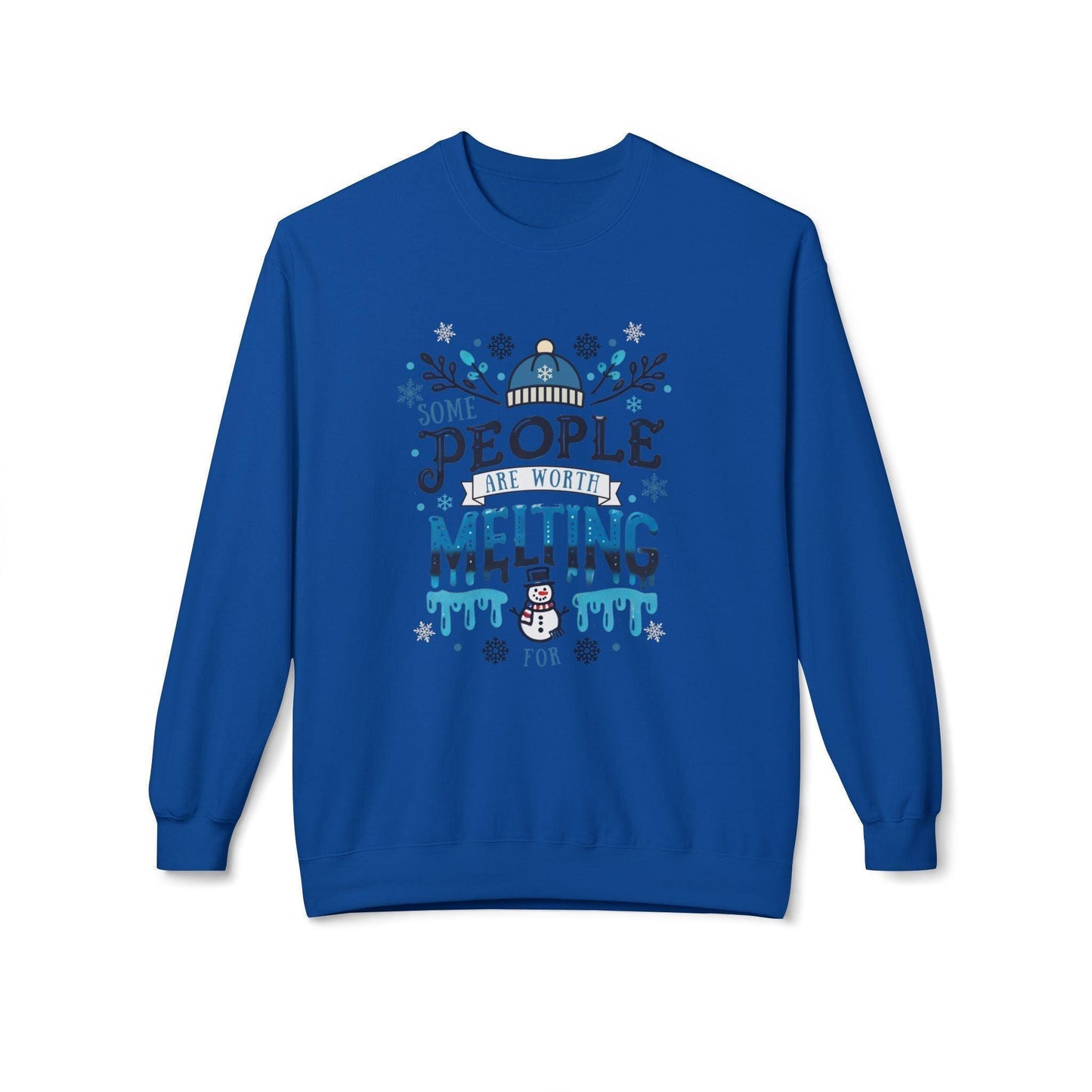 ☃️ Some People are Worth Melting For ❤️ Unisex Fleece Sweatshirt ✨ - Whippie's
