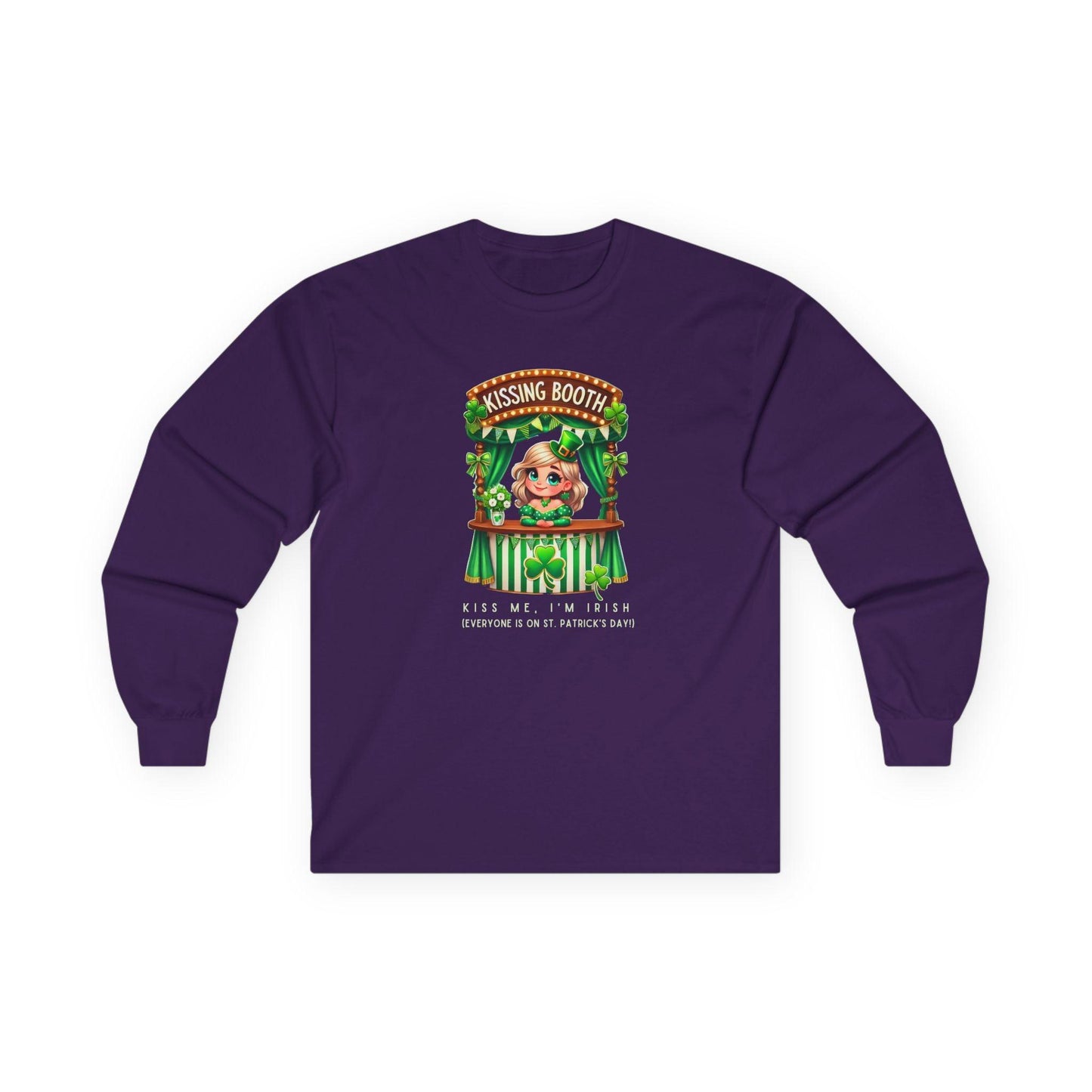 Kiss Me, I'm Irish - Everyone Is on St. Patrick's Day! 💋🍀 Unisex Ultra Cotton Long Sleeve Tee - Whippie's