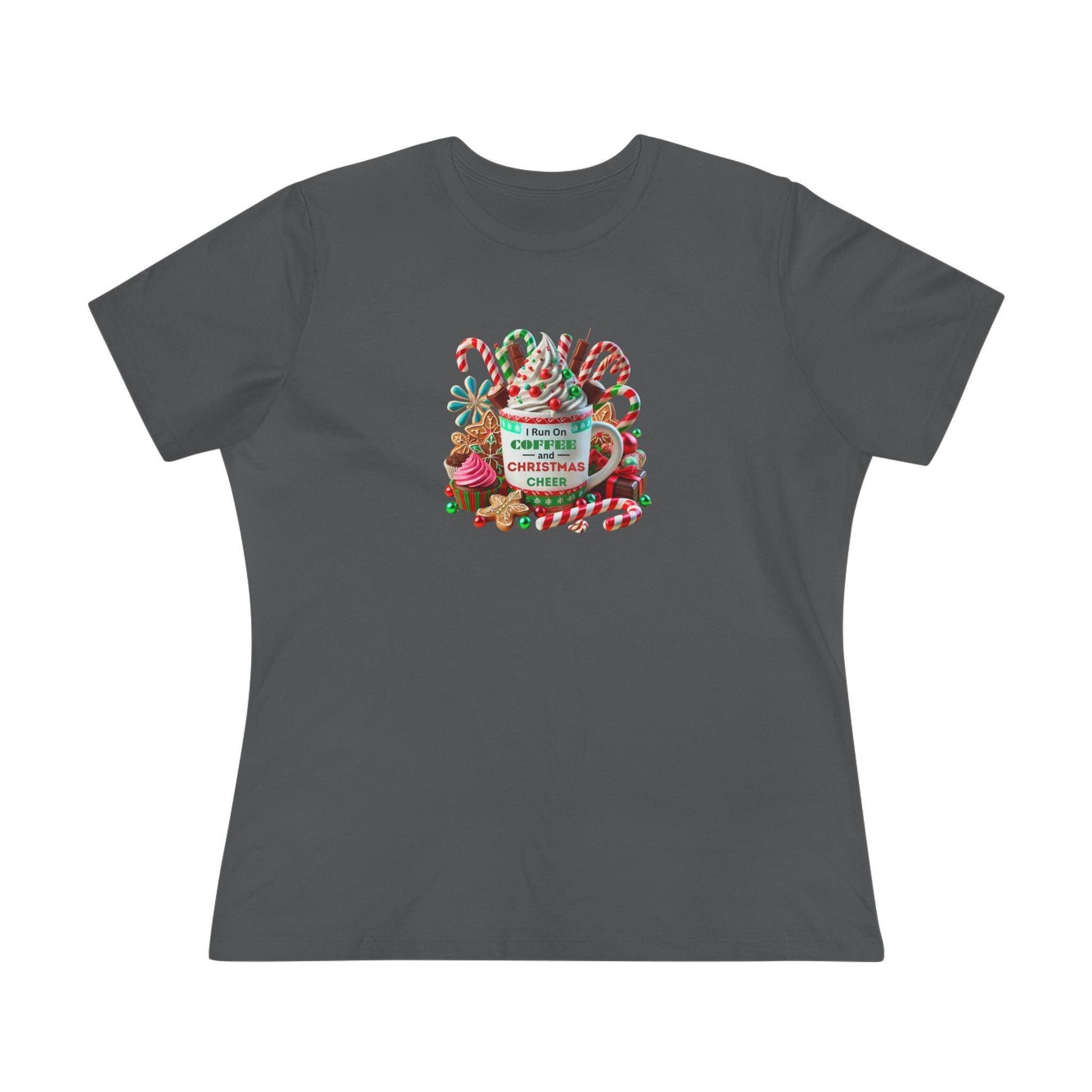 ☕🎄 I Run on Coffee & Christmas Cheer 🎁🌟 - Women's Softstyle Tee - Whippie's