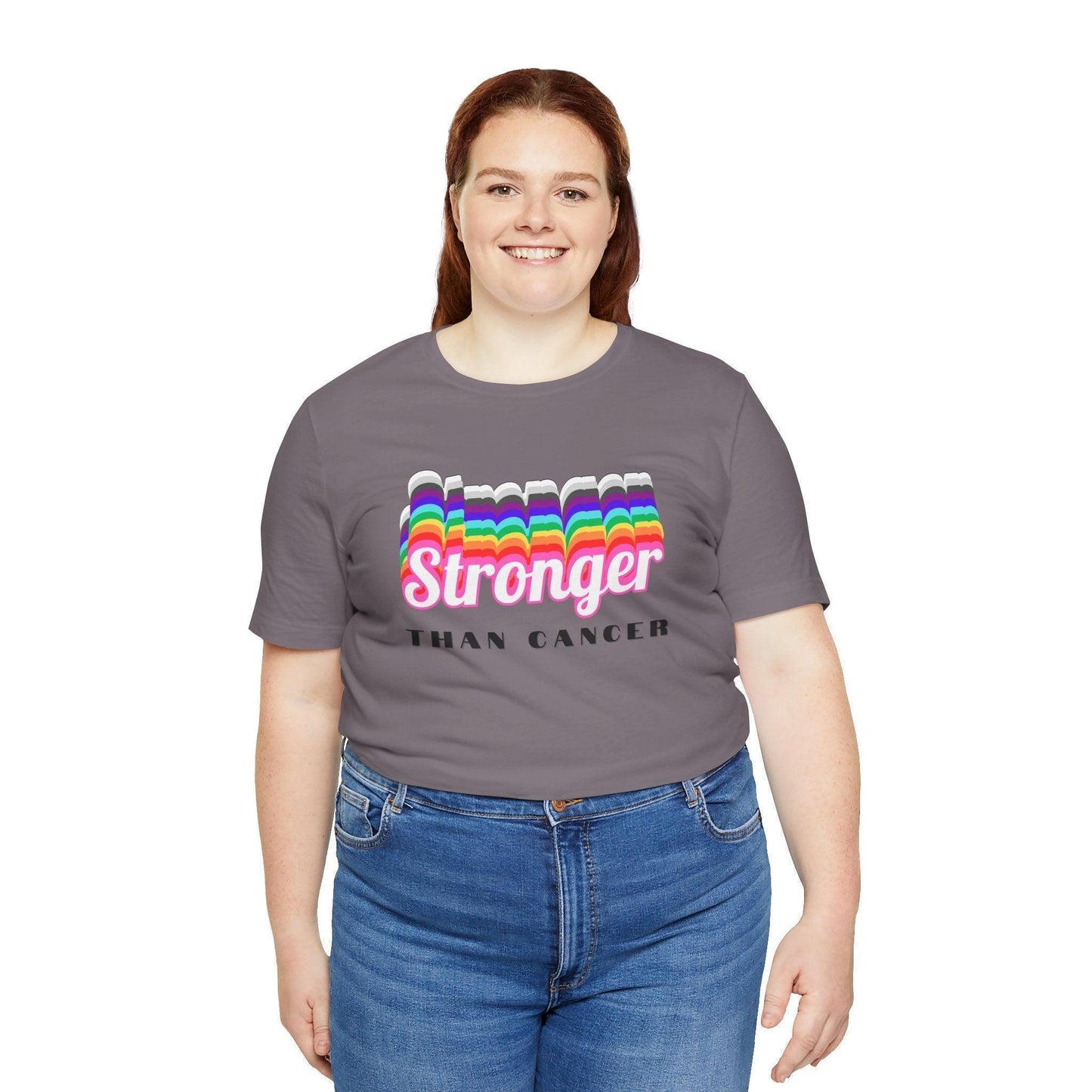 💪 Stronger Than Cancer 🎗️ Unisex Jersey Tee ✨ Show your support, wear your strength. - Whippie's