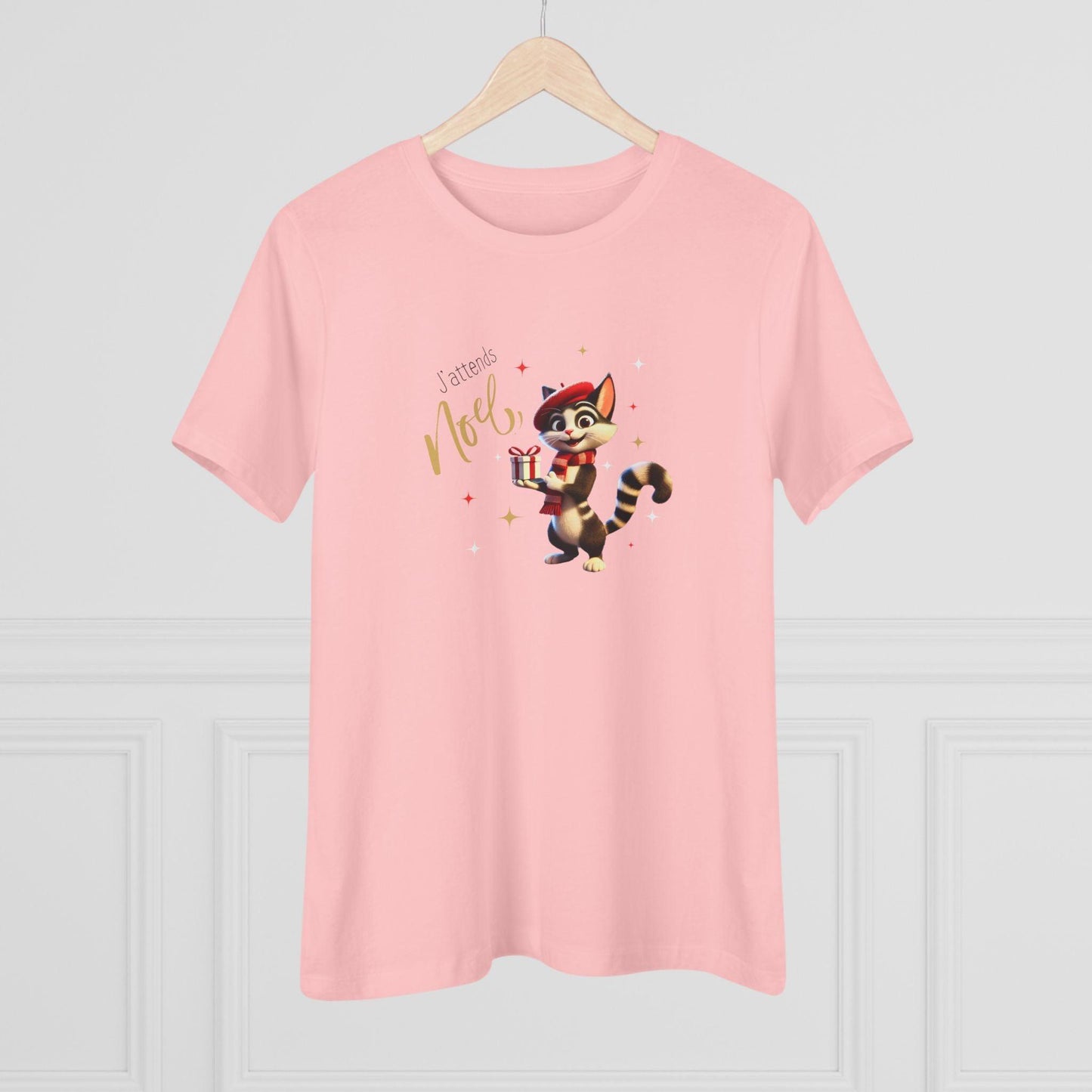 J'attends Noël 🐈⬛ Women's Tee 🎄 A purr-fectly Parisian Christmas! - Whippie's