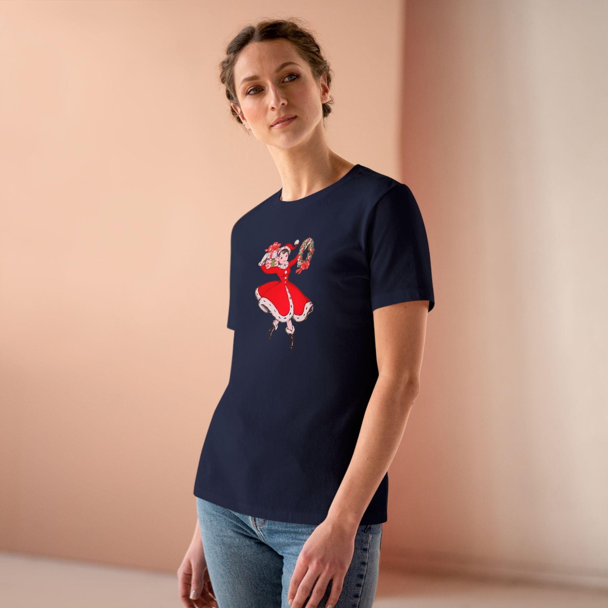 Retro Woman with Wreath - Women's Softstyle Tee - Whippie's