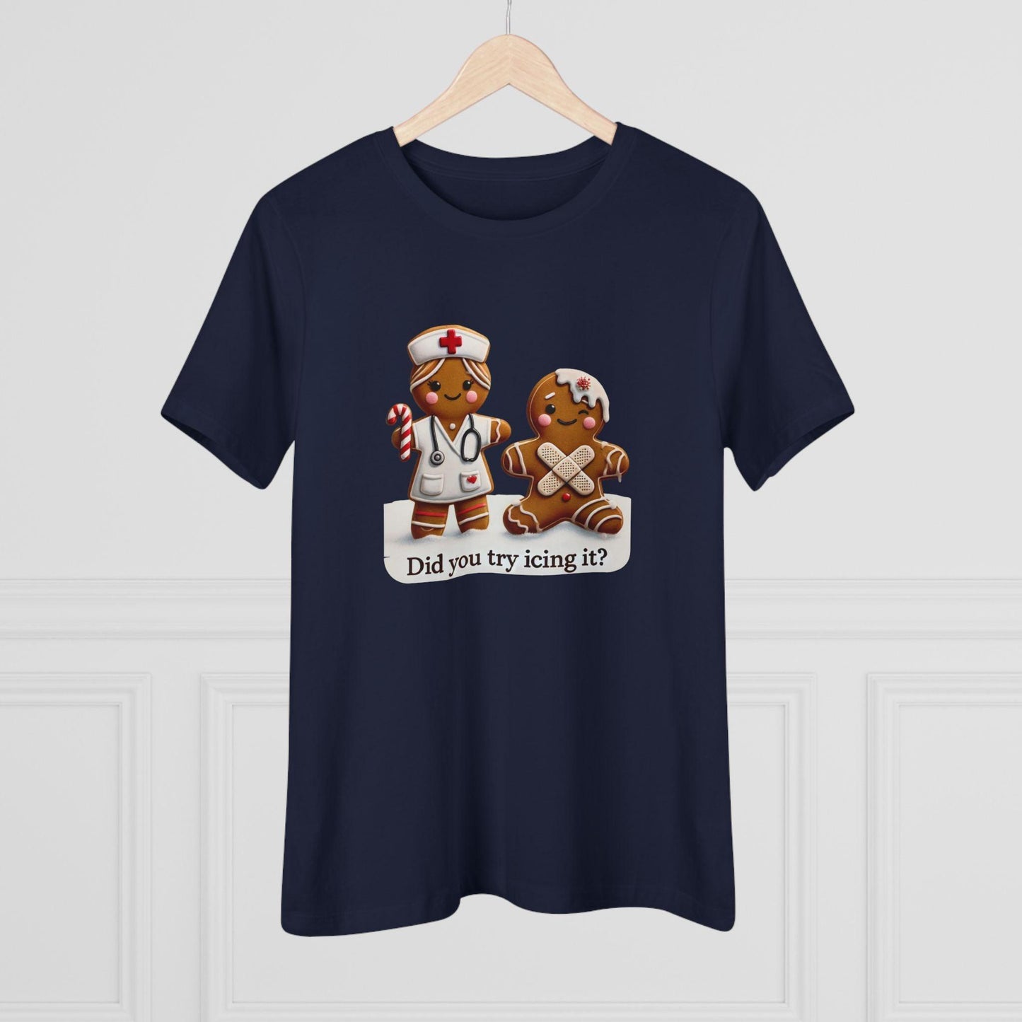 🍪🩹 "Did You Try Icing It?" 👩⚕️🎄 - Women's Softstyle Tee - Whippie's