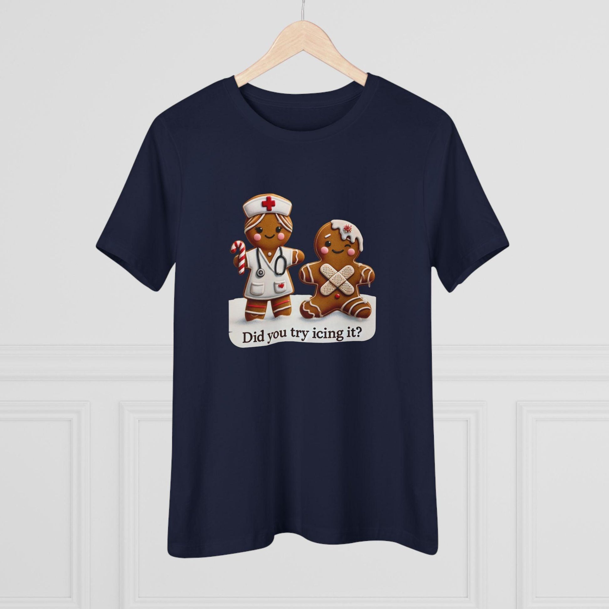 🍪🩹 "Did You Try Icing It?" 👩⚕️🎄 - Women's Softstyle Tee - Whippie's