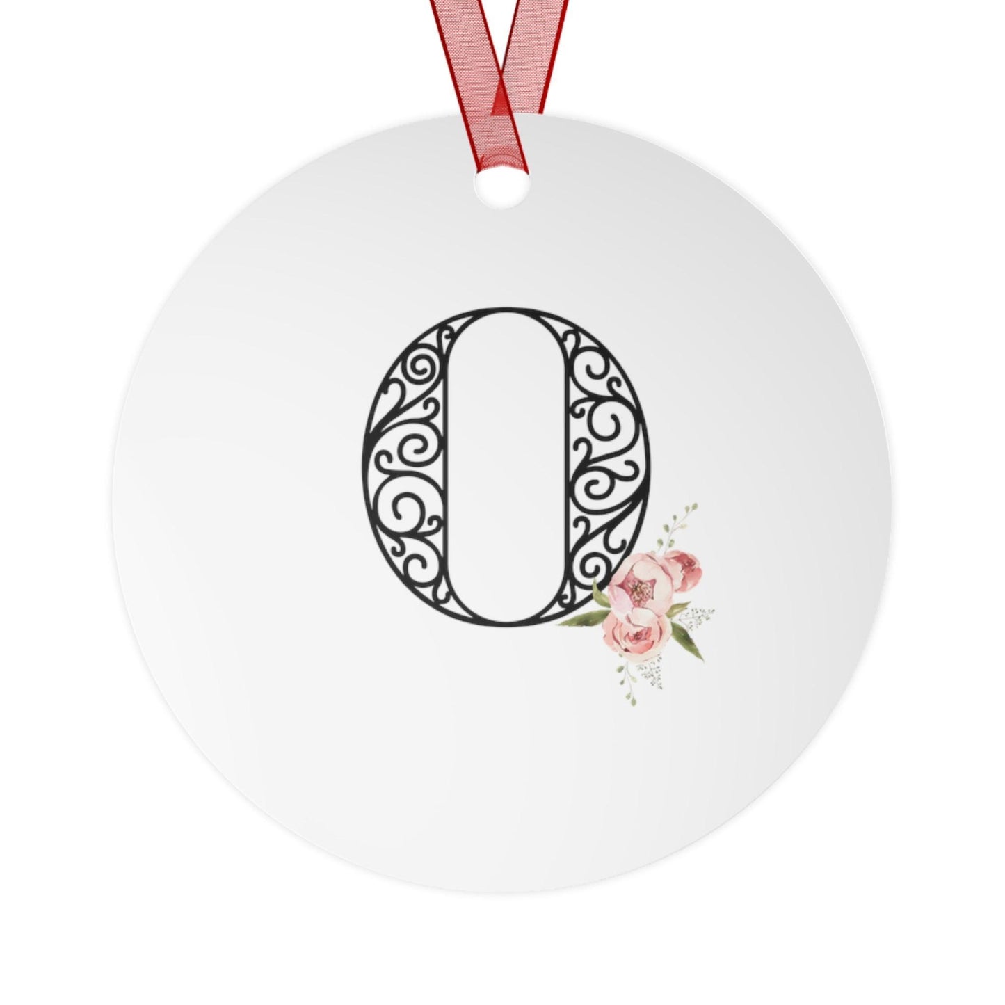 Floral Letters: Letter O - Metal Christmas Ornament - Whippie's