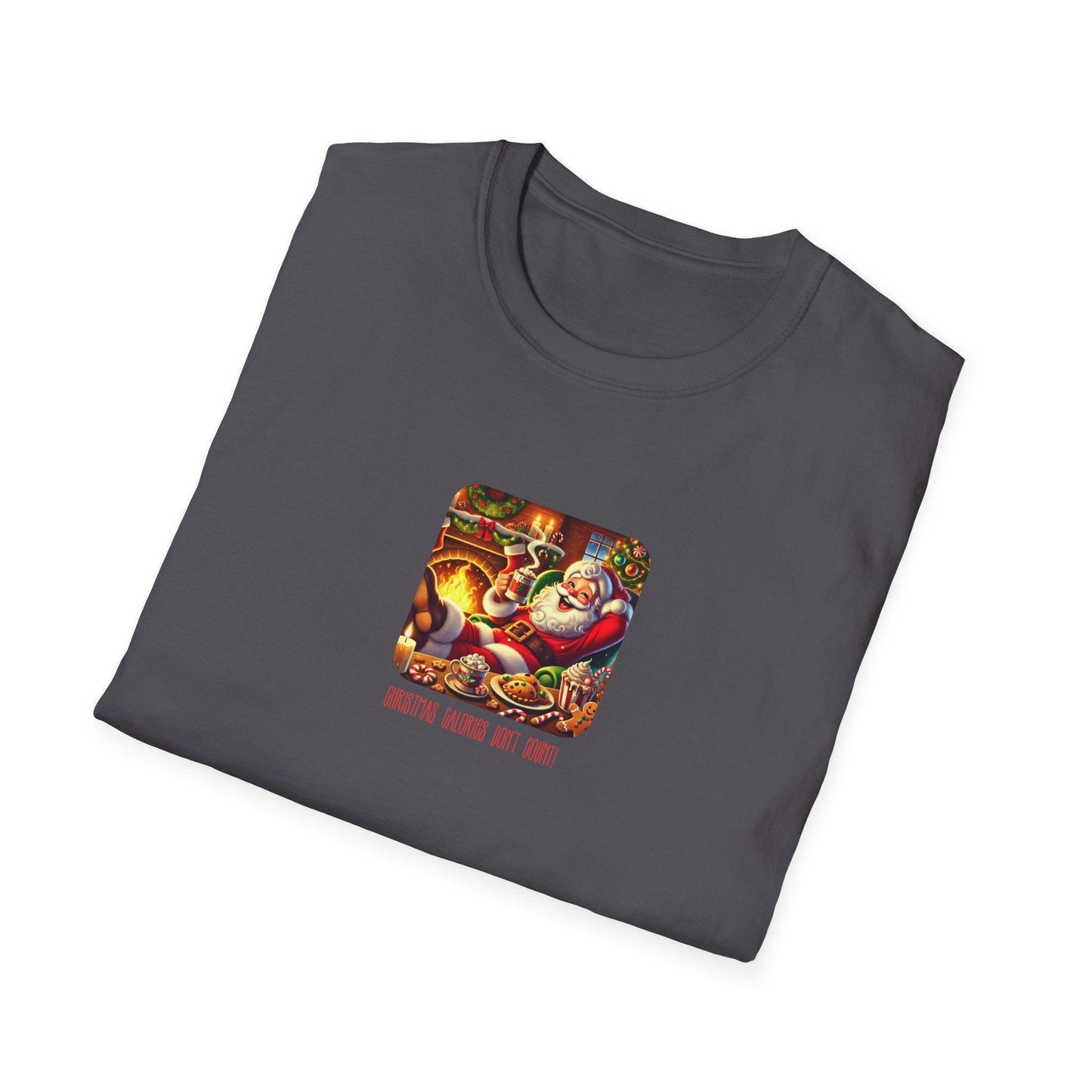 Santa: Christmas Calories Don't Count - Unisex Softstyle T-Shirt - Whippie's