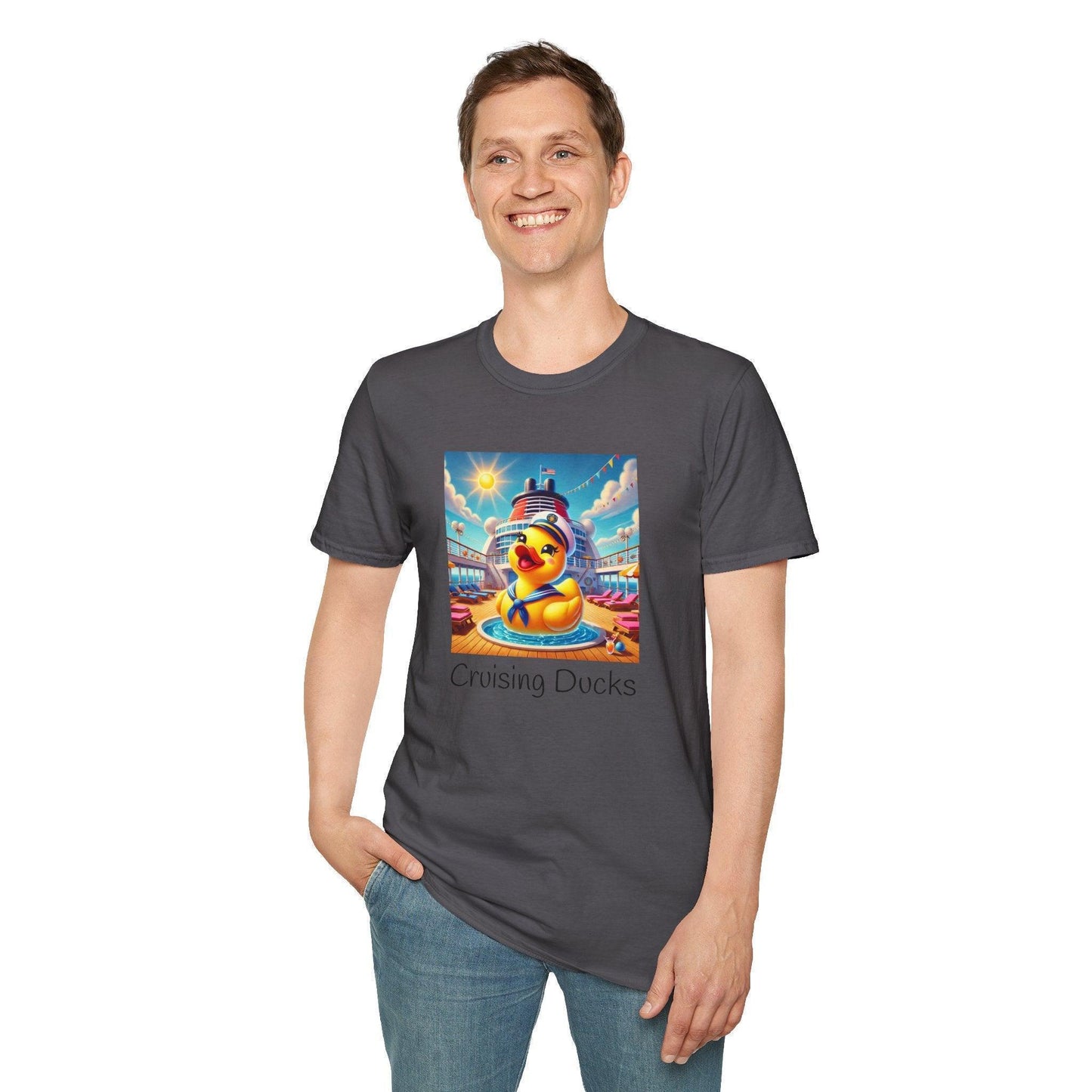 Duck on the Loose! Hilarious Cruise Ship Hide-and-Seek 🛳️ Unisex T-Shirt 🐤 - Whippie's