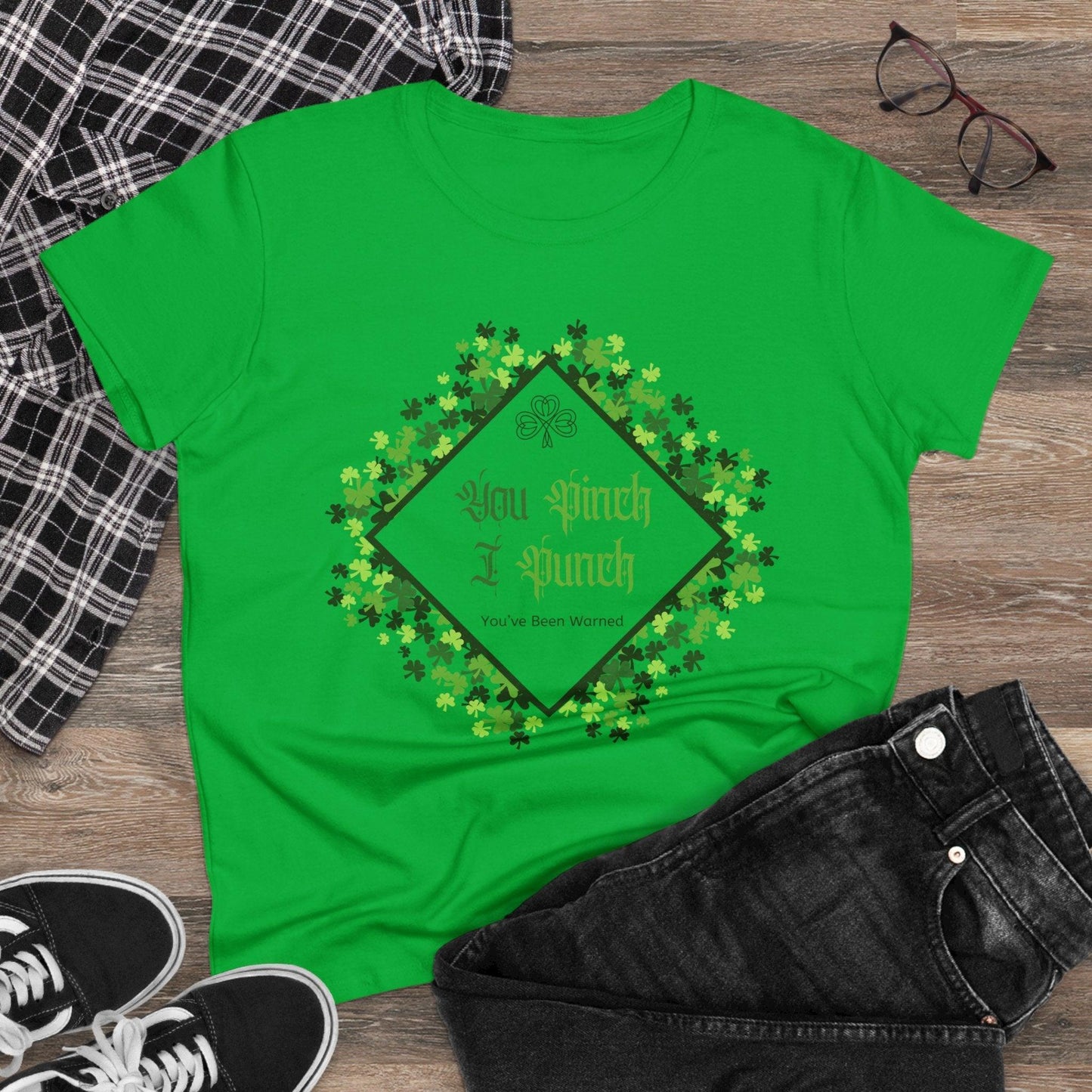 ๐ You Pinch I Punch ๐ Women's Tee โ๏ธ A touch of Irish luck! - Whippie's