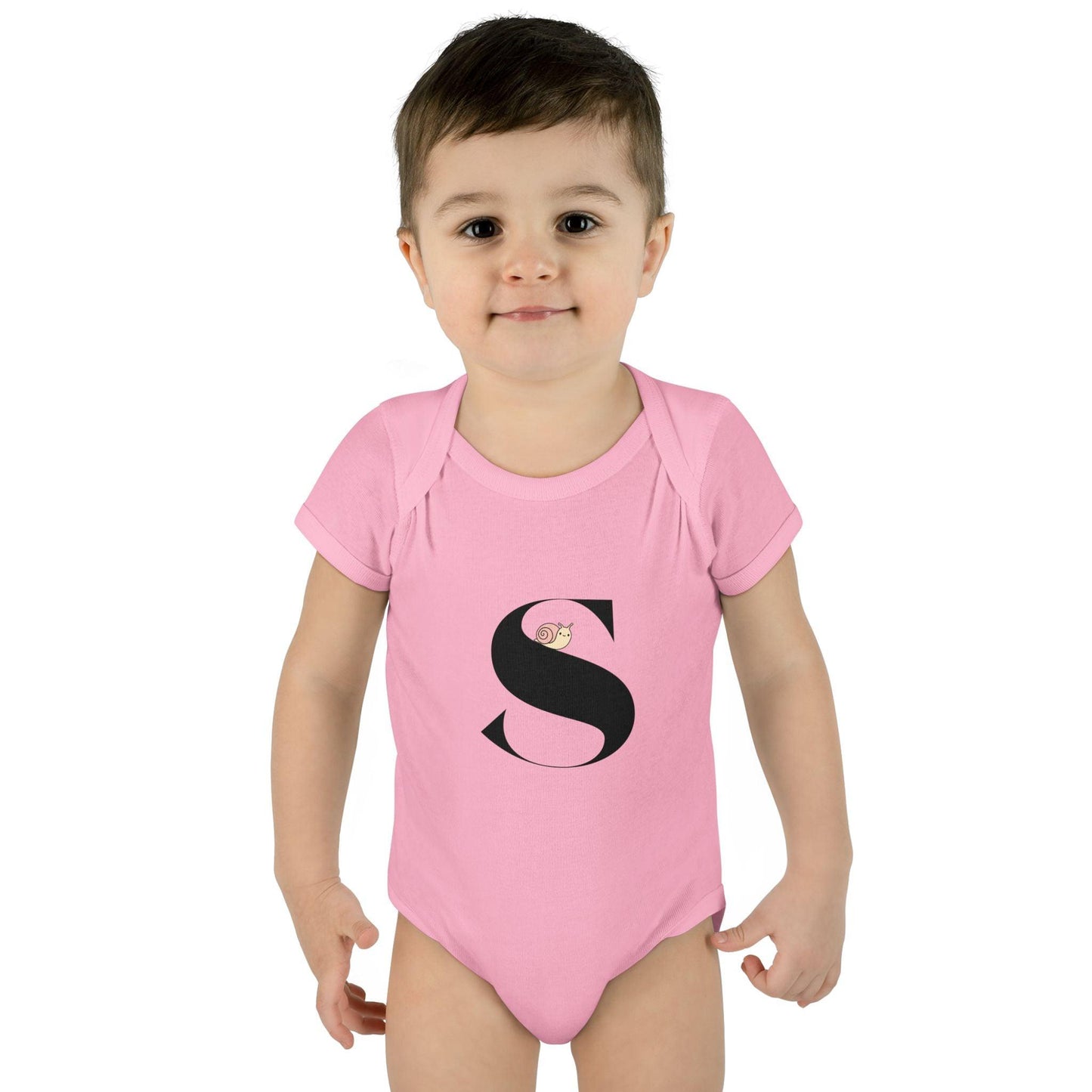 Alphabet Adventures: Letter S - Snazzy Snail Baby Onesie S is for Snazzy Snail! - Whippie's