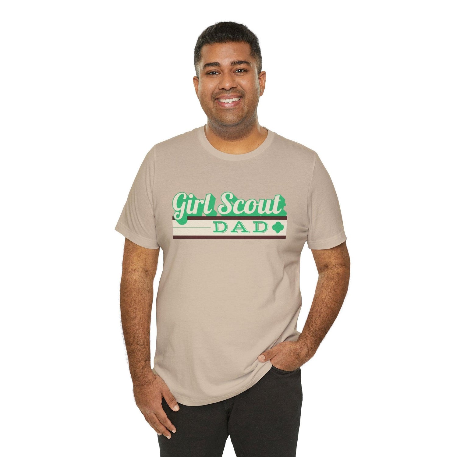Proud Girl Scout Dad - Unisex Jersey Tee - Vintage Vibes for a Supportive Dad! - Whippie's