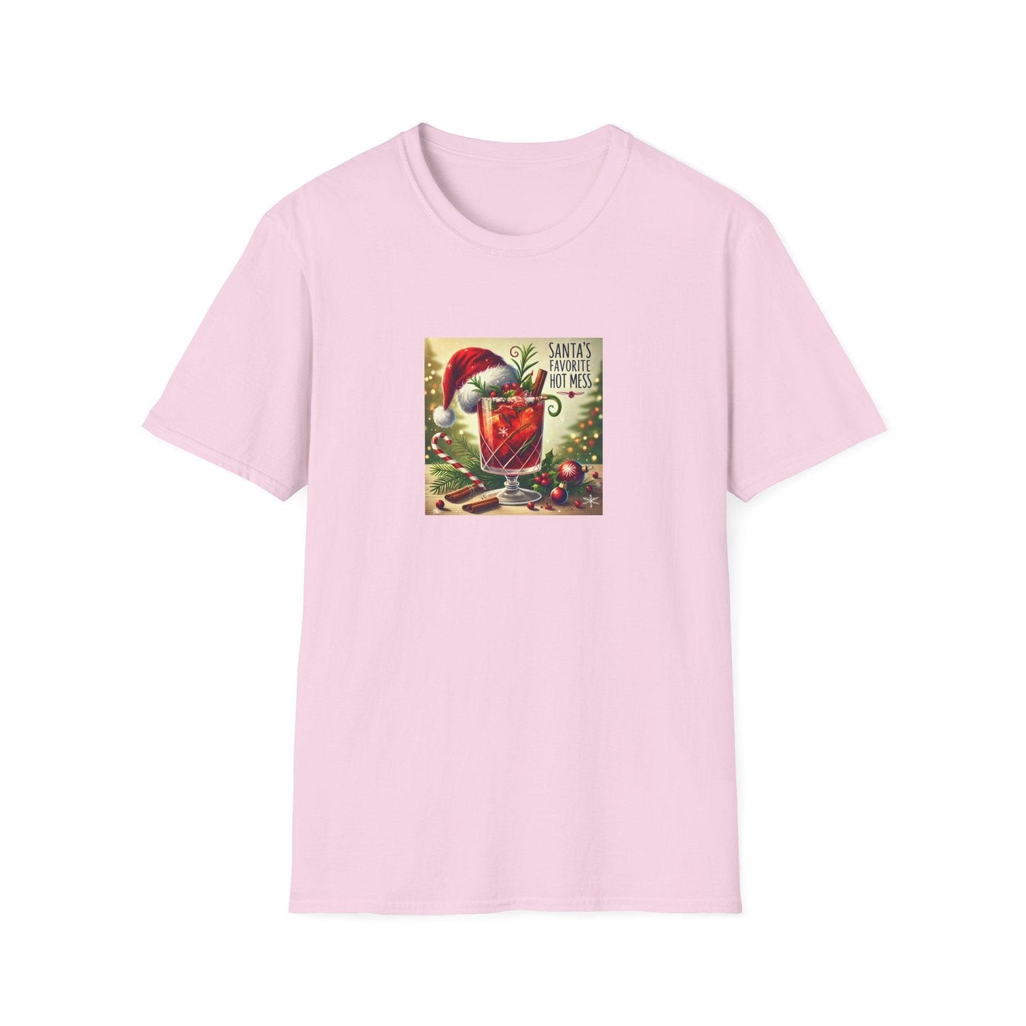 Santa's Favorite Hot Mess 🎅🎄🍹 - Unisex Softstyle T-shirt - Whippie's