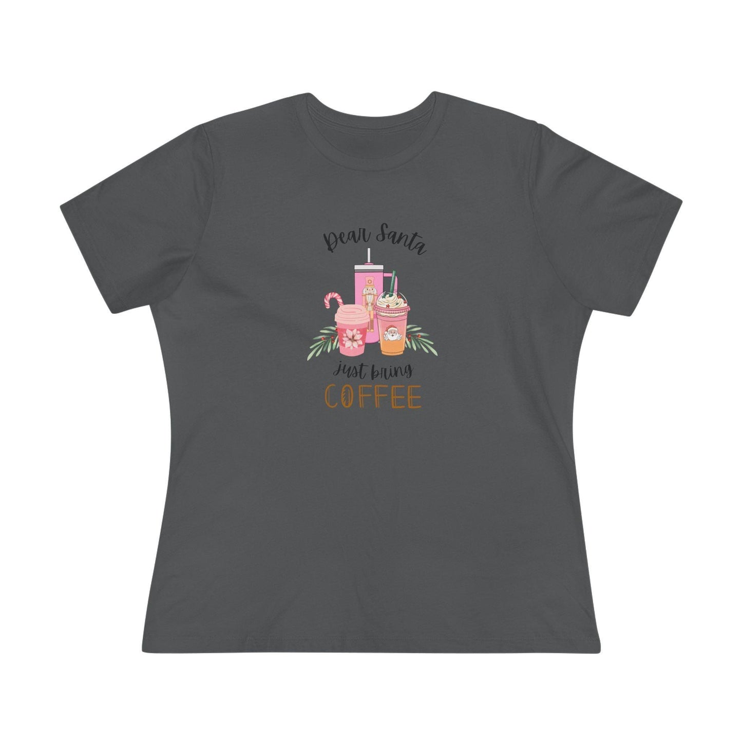 Dear Santa, just bring COFFEE - Women's Softstyle Tee - Whippie's