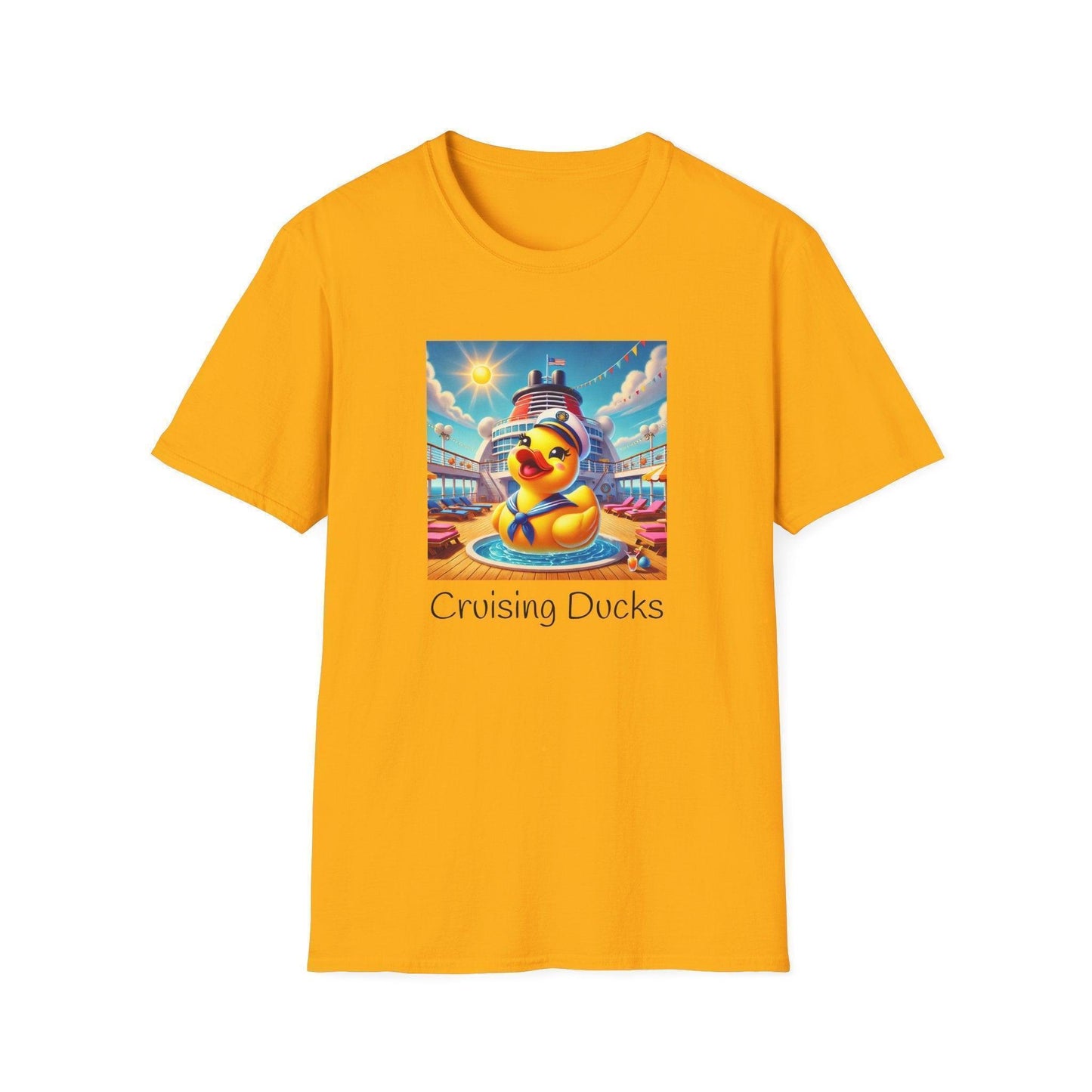 Duck on the Loose! Hilarious Cruise Ship Hide-and-Seek 🛳️ Unisex T-Shirt 🐤 - Whippie's
