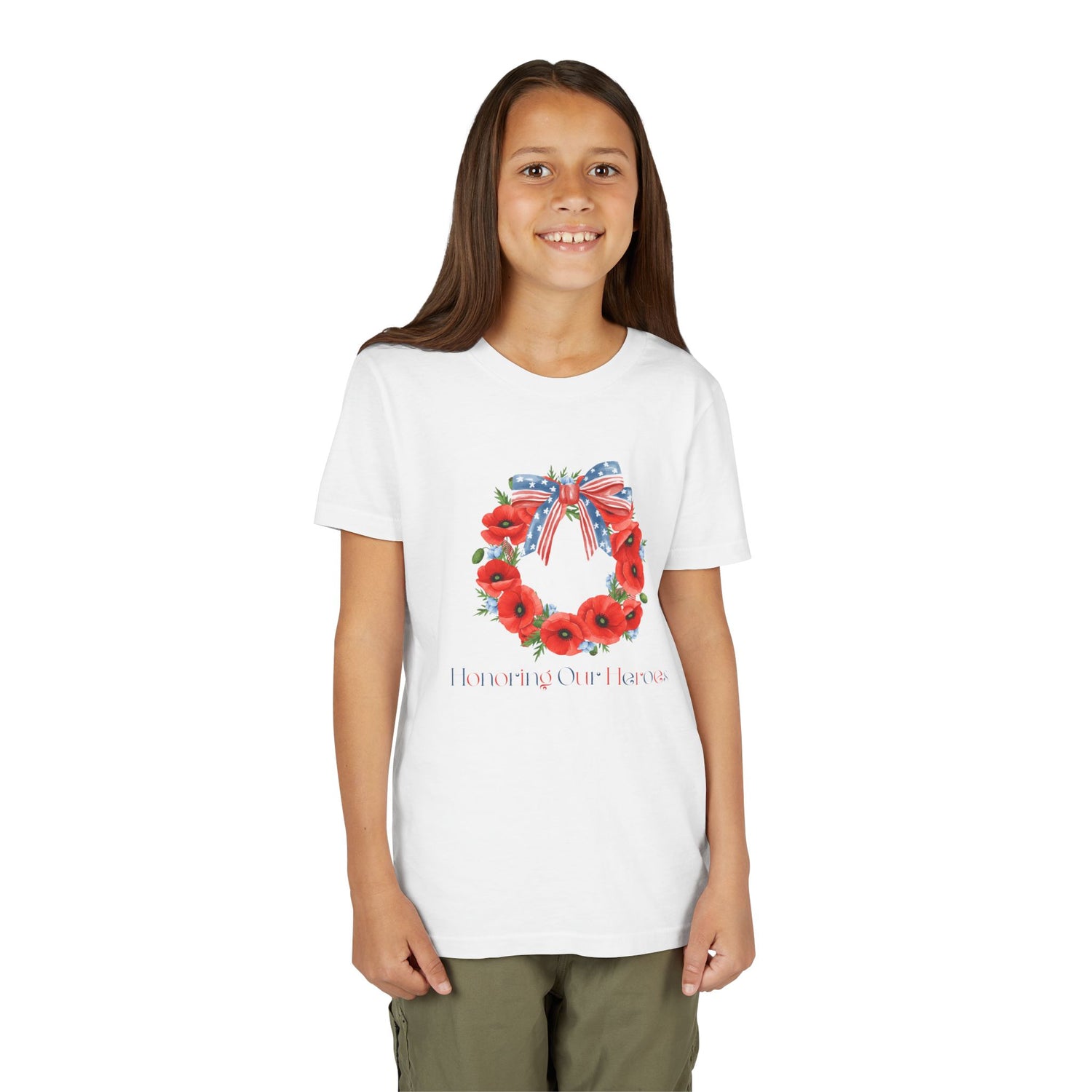 Memorial Day 'Honoring Our Heroes' Wreath - Youth T-shirt - Whippie's