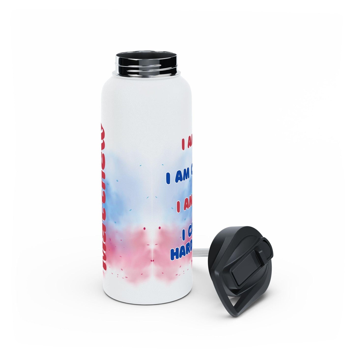 I Can Do Hard Things Stainless Steel Water Bottle - Personalizable - Whippie's