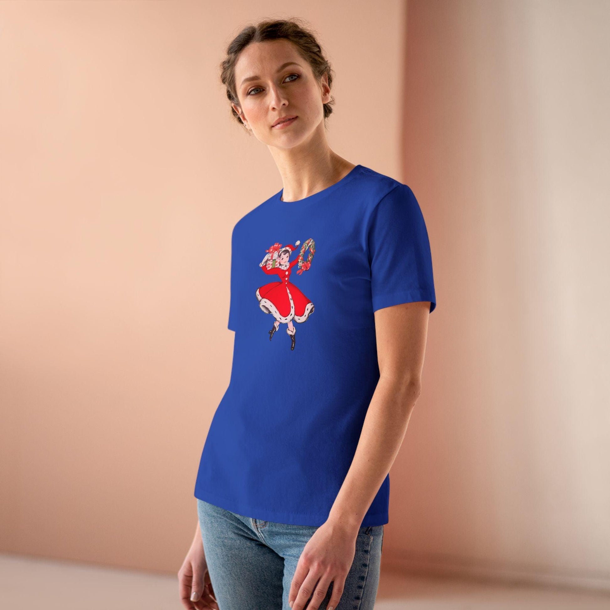 Retro Woman with Wreath - Women's Softstyle Tee - Whippie's