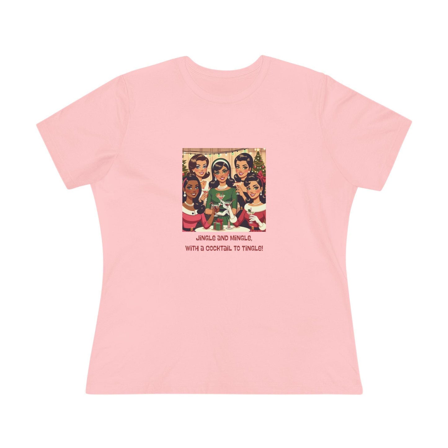 Holiday Friends Sipping Cocktails - Women's Softstyle Tee - Whippie's