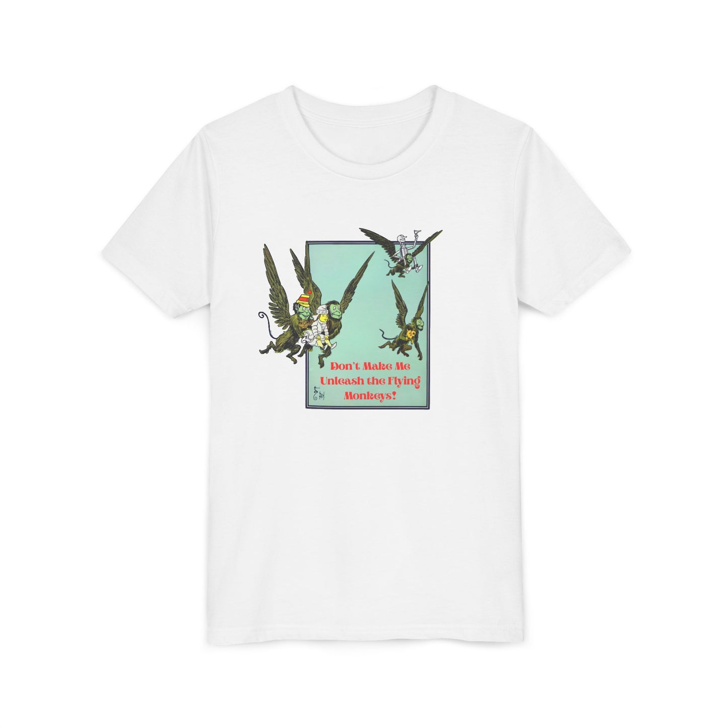 Wizard of Oz Don't Make Me Unleash the Flying Monkeys - Youth T-shirt - Whippie's