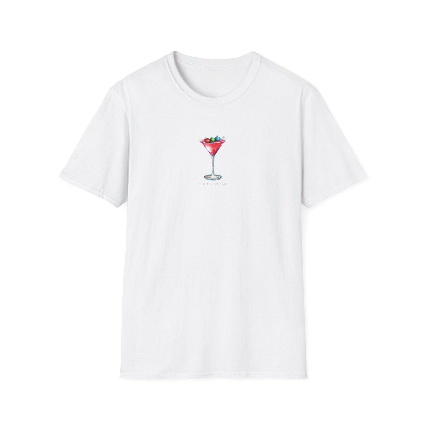 My Christmas Spirit is Vodka 🍸🎄 - Unisex Softstyle T-shirt - Whippie's