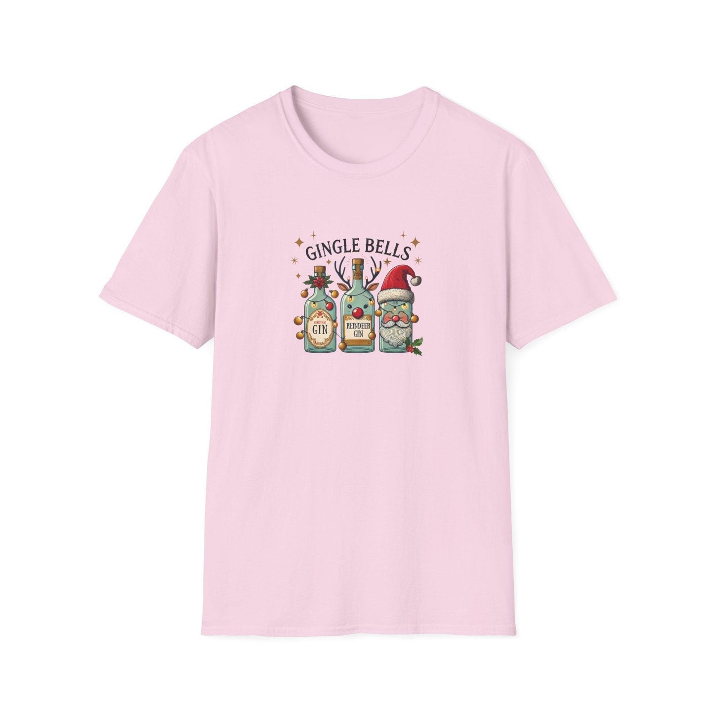 Gingle Bells, Gin All the Way! 🎄🎅🍸 - Unisex Softstyle T-shirt - Whippie's