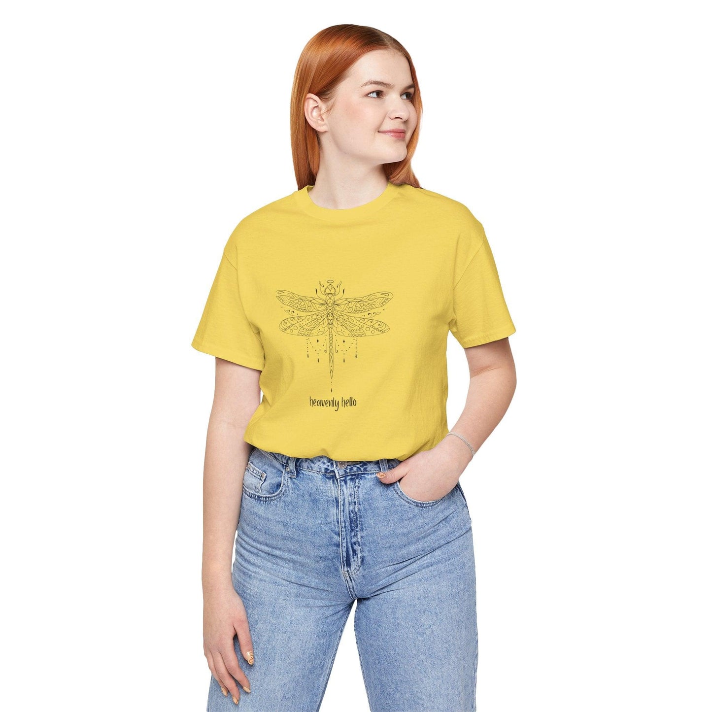 Heavenly Hello Unisex Jersey Tee - 🕊️ Carry a Piece of Heaven Close to Your Heart 🕊️ - Whippie's