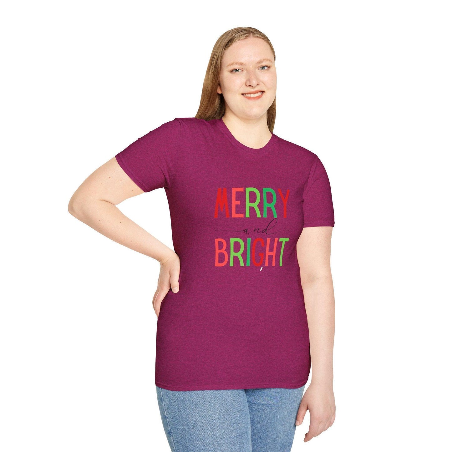 Merry and Bright Unisex Tee 🌈✨ - Whippie's