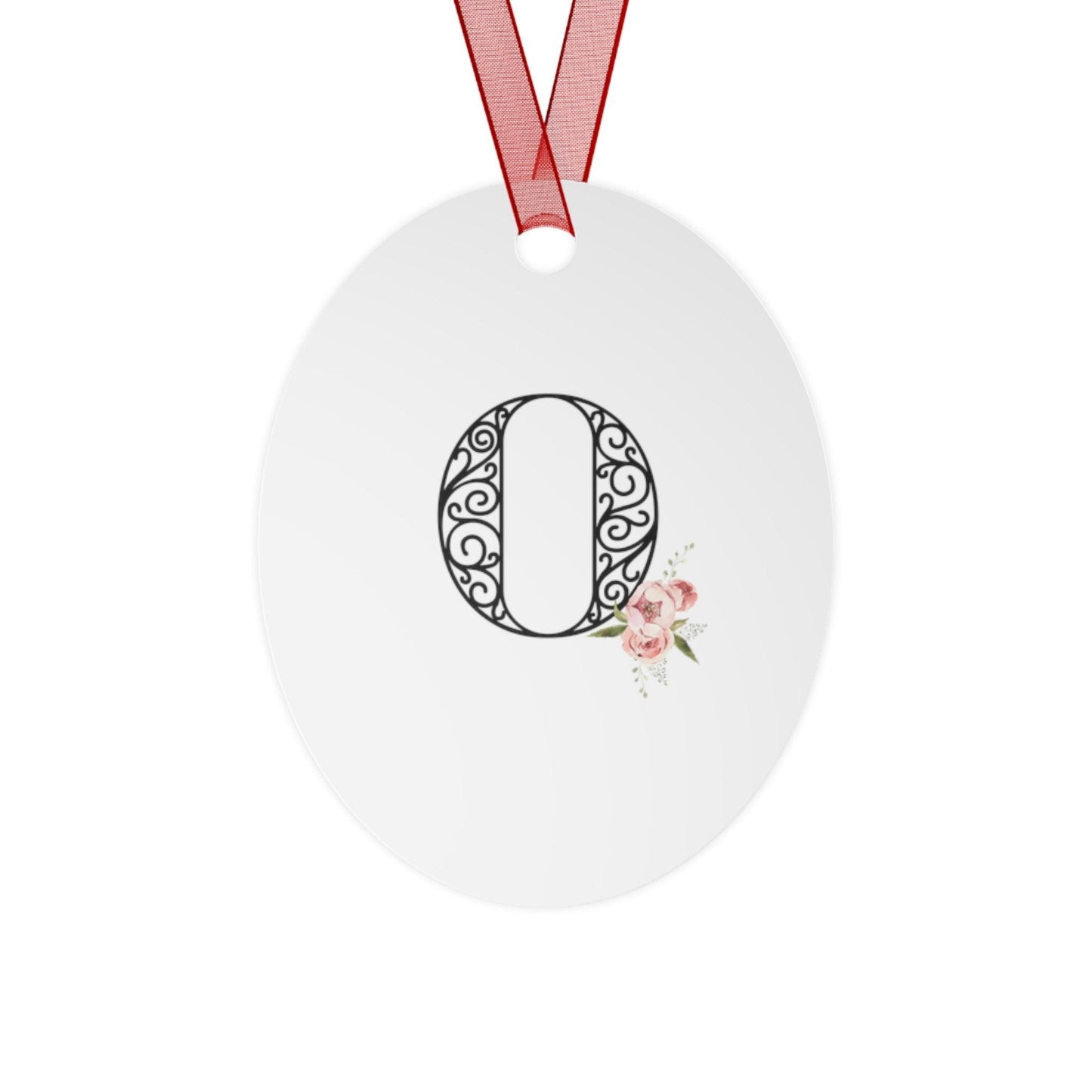 Floral Letters: Letter O - Metal Christmas Ornament - Whippie's