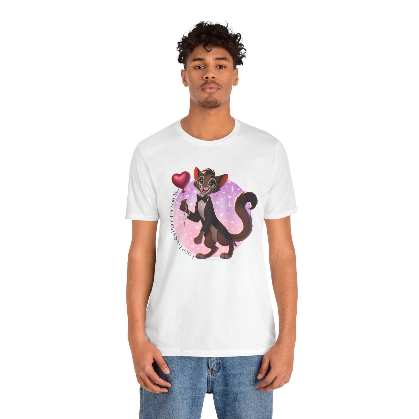 💖 Love Looks Purr-fect on Me 😻 Unisex Jersey Tee ✨ Feline fine and ready to shine! - Whippie's