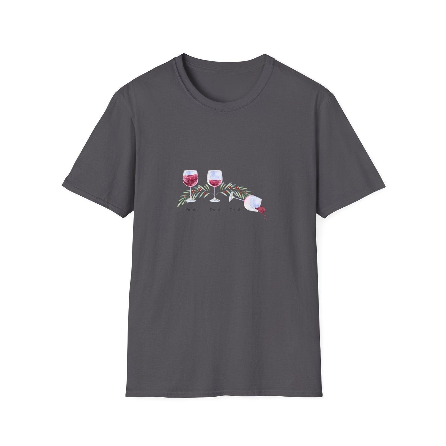 Drink Drank Drunk 🍷🍷🍷 - Holiday Edition - Unisex Softstyle T-shirt - Whippie's