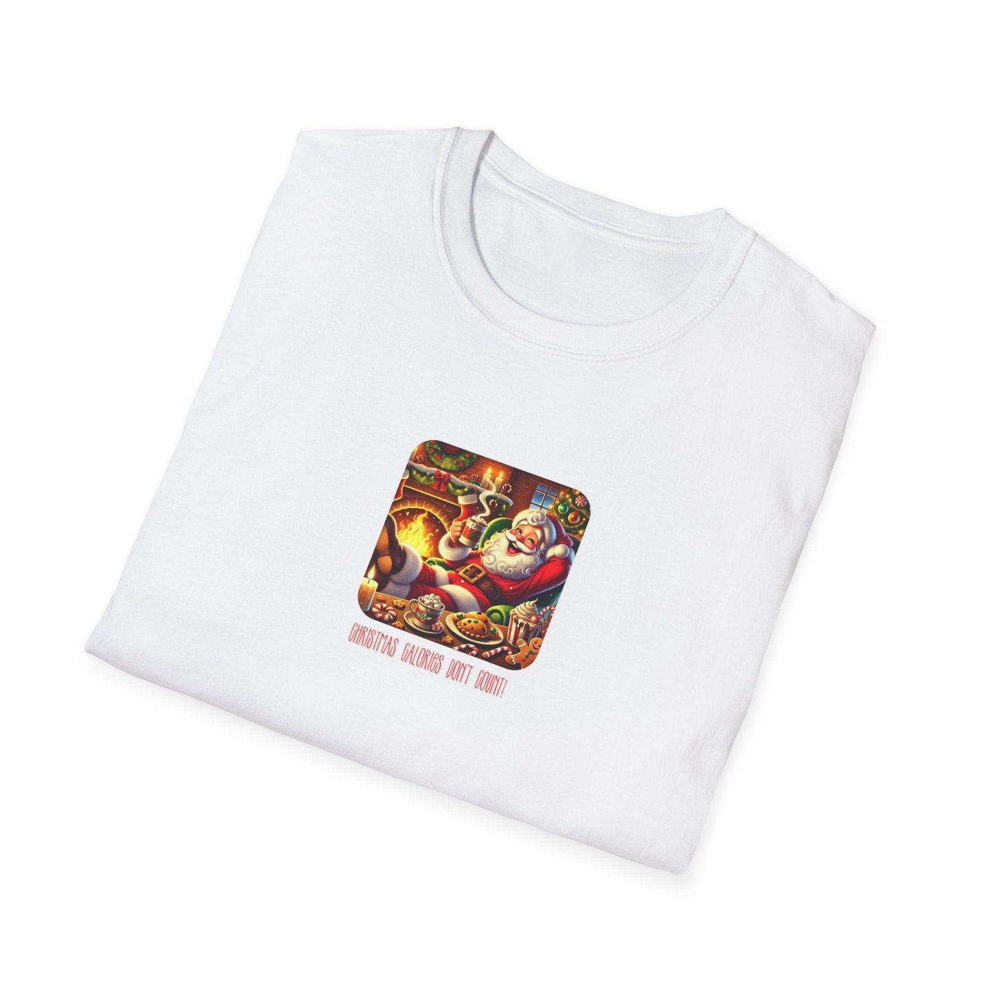 Santa: Christmas Calories Don't Count - Unisex Softstyle T-Shirt - Whippie's